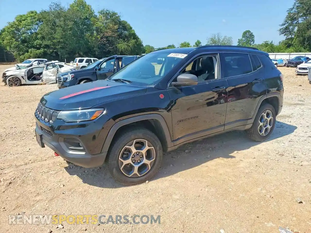 1 Photograph of a damaged car 3C4NJDDB4NT143758 JEEP COMPASS 2022