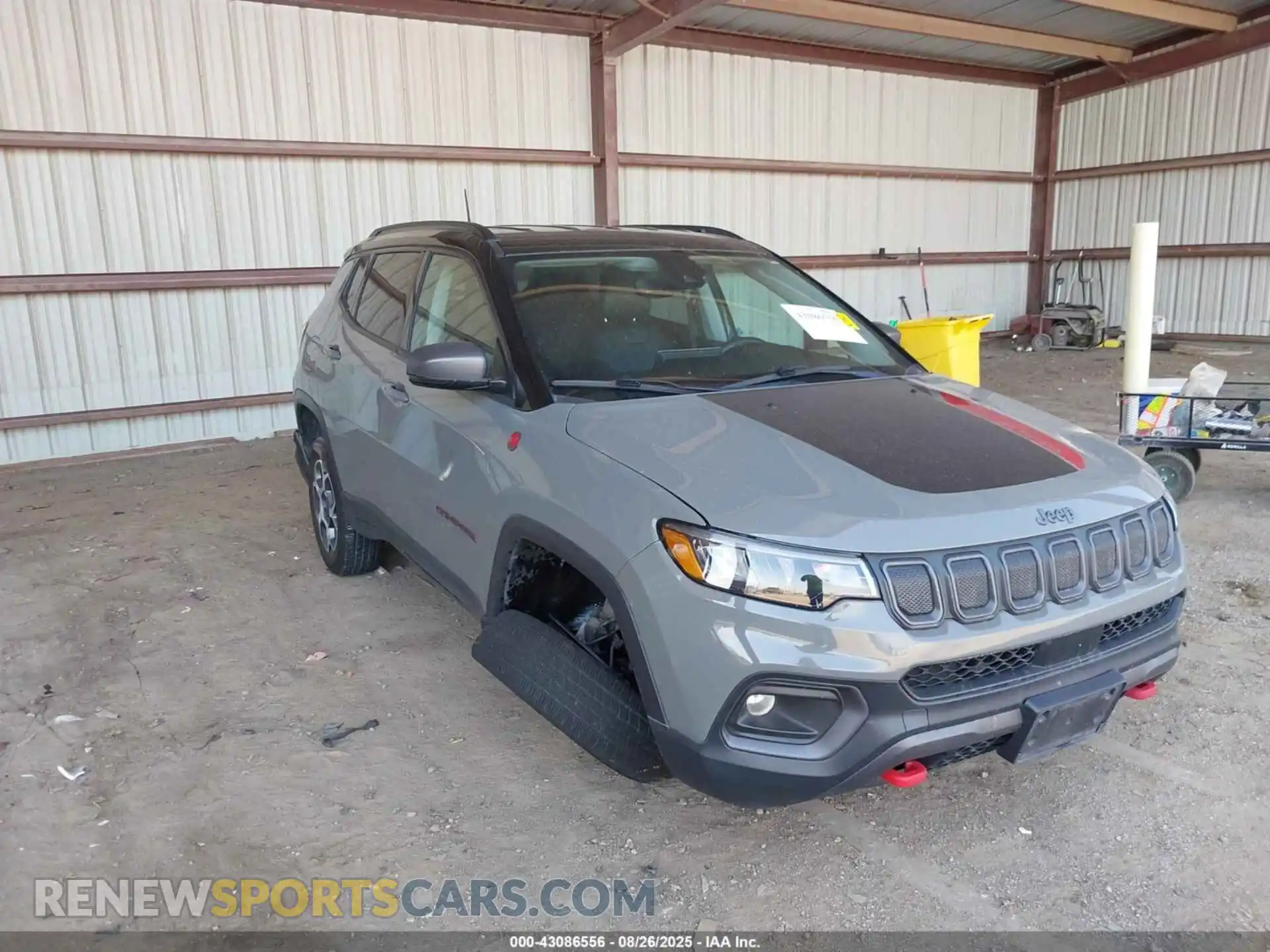 1 Photograph of a damaged car 3C4NJDDB6NT153336 JEEP COMPASS 2022
