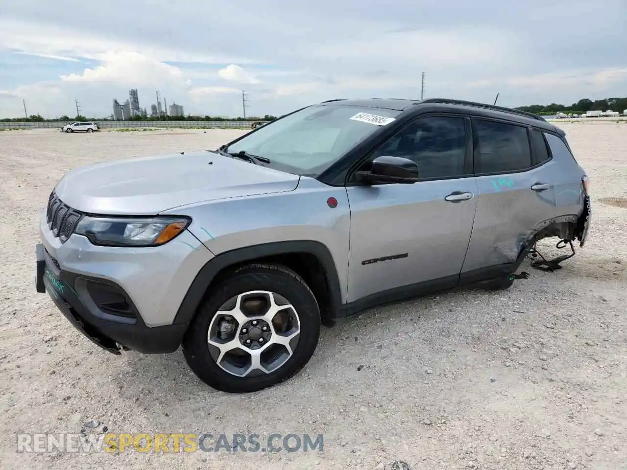 1 Photograph of a damaged car 3C4NJDDB6NT194081 JEEP COMPASS 2022