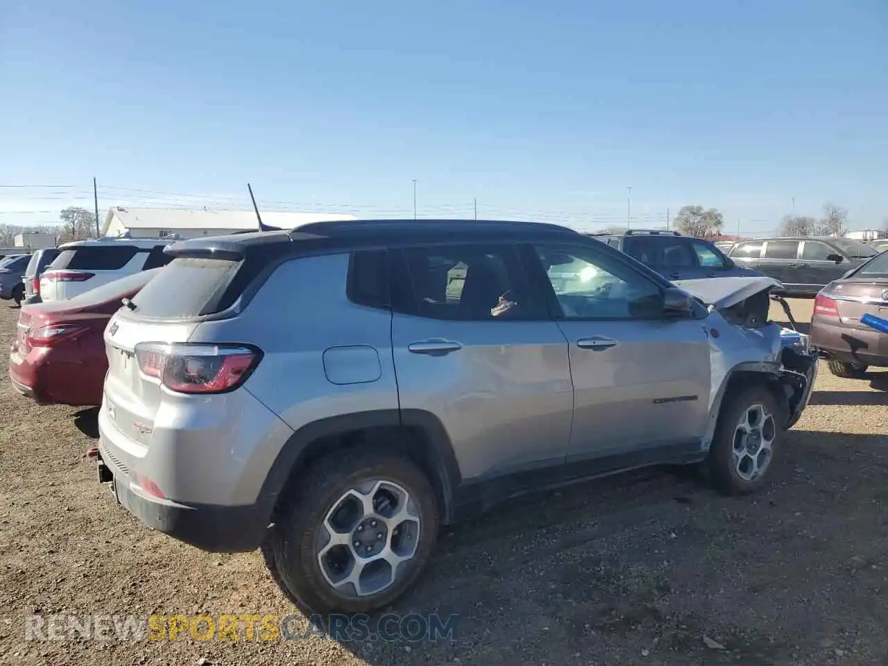 3 fotografías del automóvil dañado 3C4NJDDB7NT145343 JEEP COMPASS 2022
