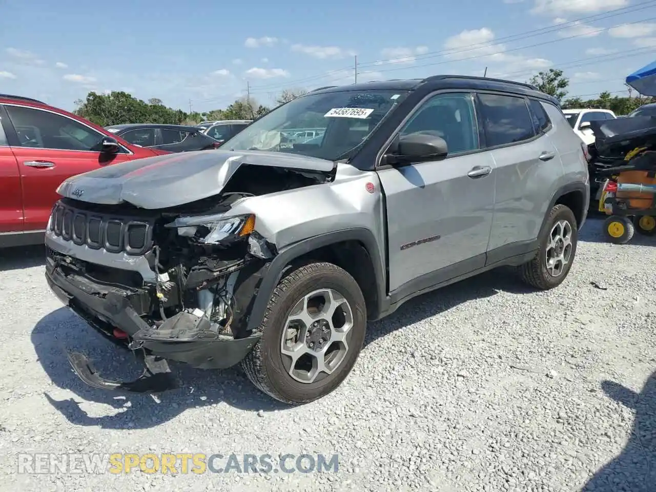 1 Photograph of a damaged car 3C4NJDDB8NT101366 JEEP COMPASS 2022