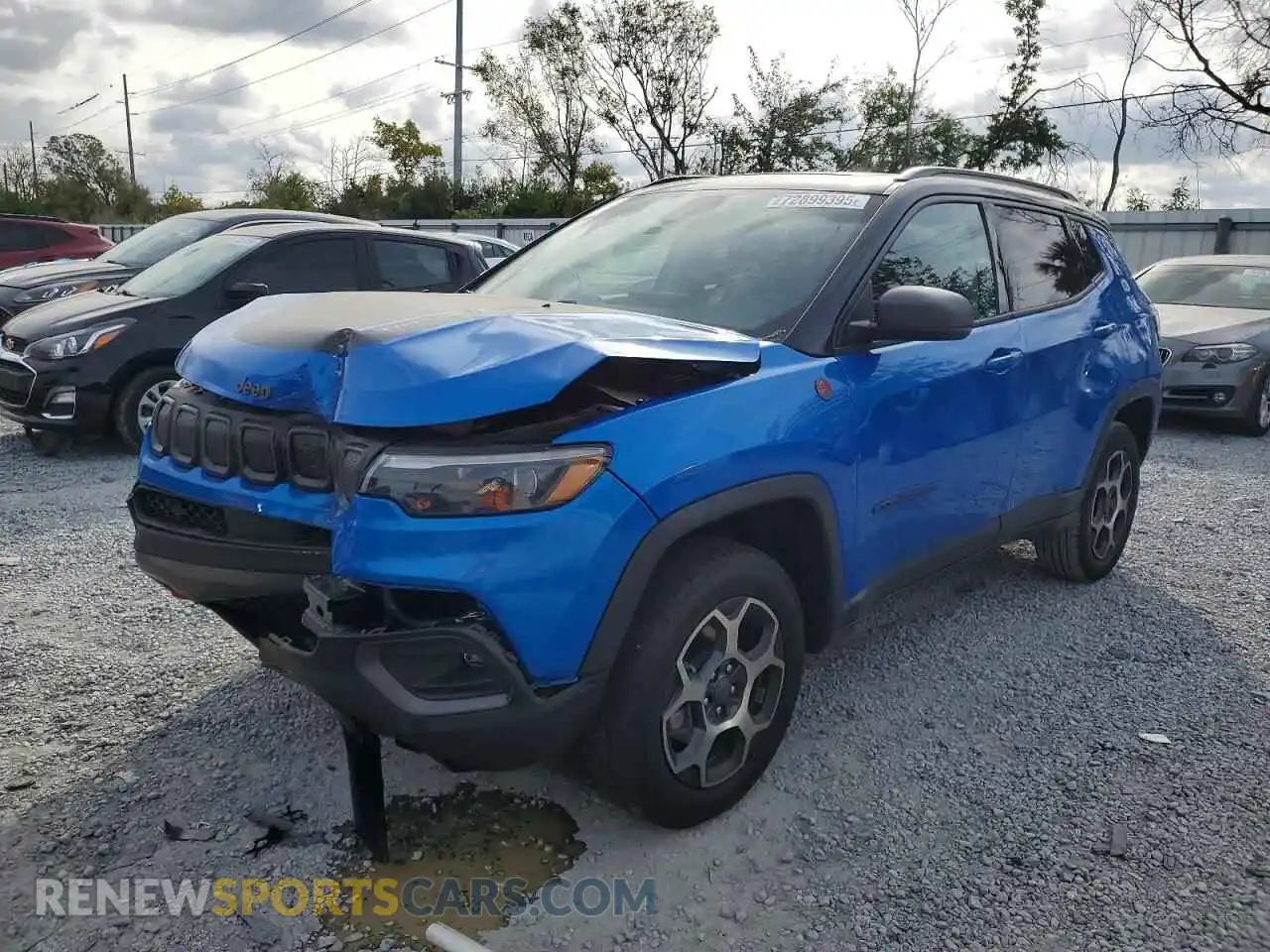 1 Photograph of a damaged car 3C4NJDDB9NT106950 JEEP COMPASS 2022