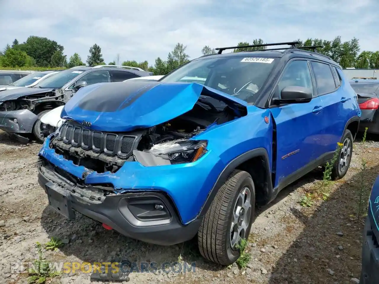 1 Photograph of a damaged car 3C4NJDDBXNT111526 JEEP COMPASS 2022