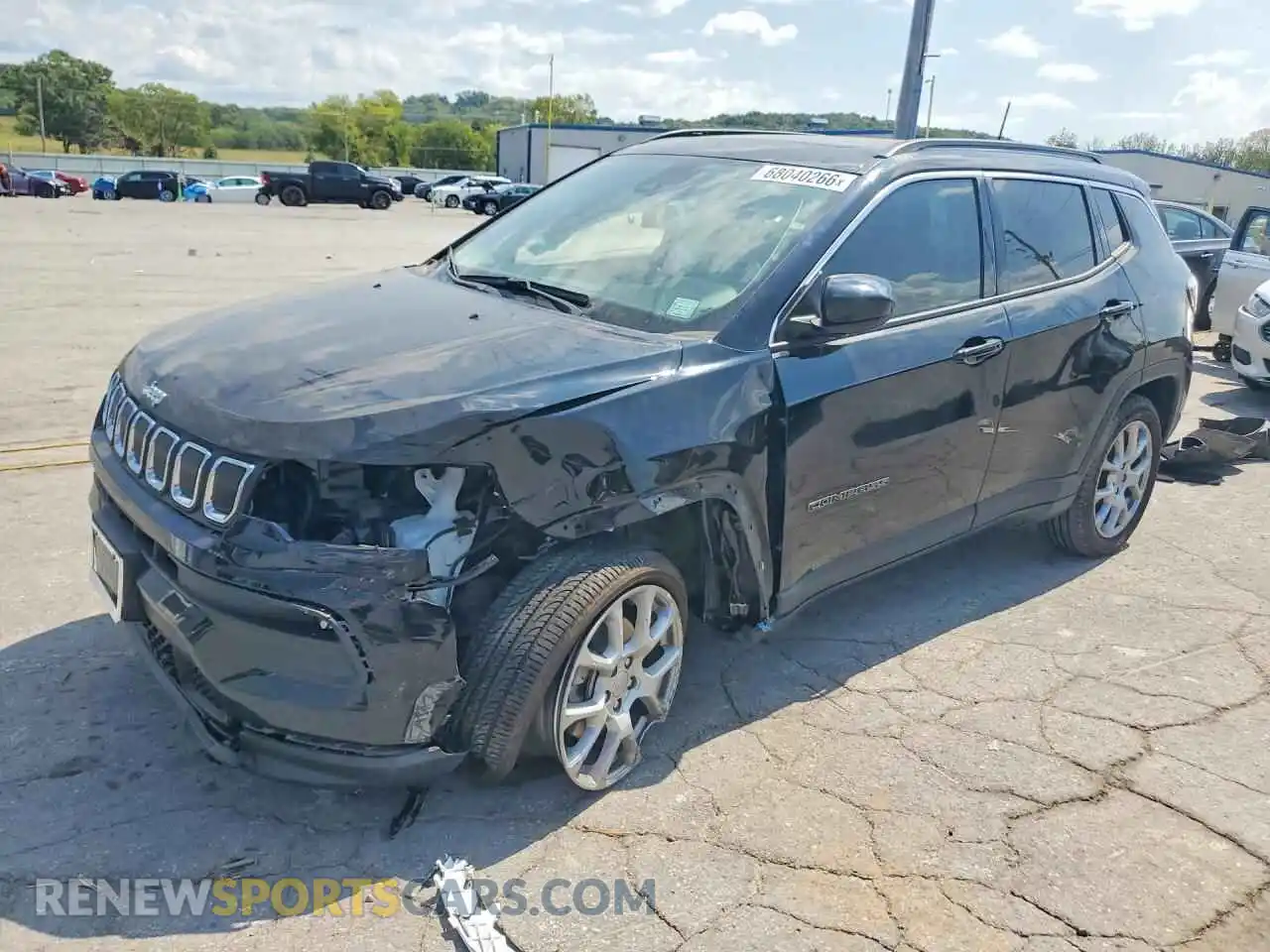 1 Photograph of a damaged car 3C4NJDFB0NT183123 JEEP COMPASS 2022