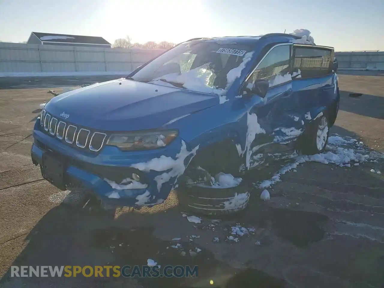 1 Photograph of a damaged car 3C4NJDFB0NT218713 JEEP COMPASS 2022