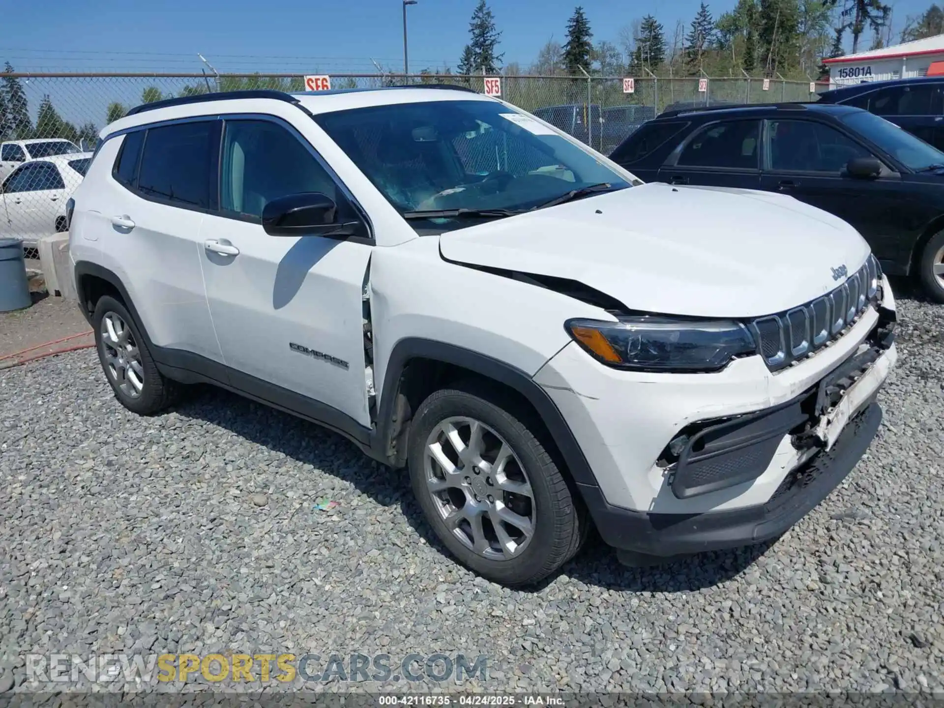 1 Photograph of a damaged car 3C4NJDFB6NT164933 JEEP COMPASS 2022
