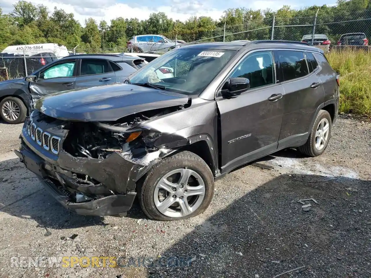 1 Photograph of a damaged car 3C4NJDBN6PT524074 JEEP COMPASS 2023