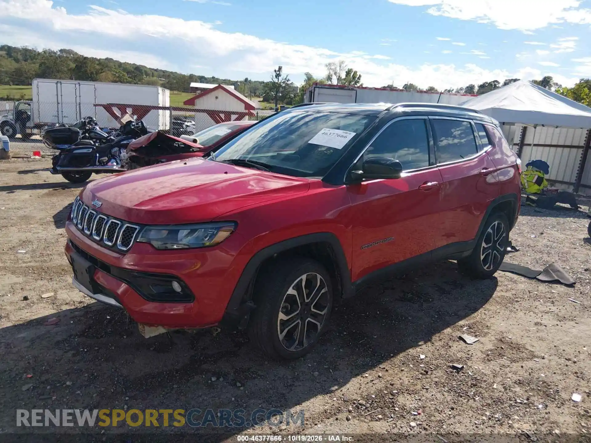 2 fotografías del automóvil dañado 3C4NJDCN9PT565491 JEEP COMPASS 2023