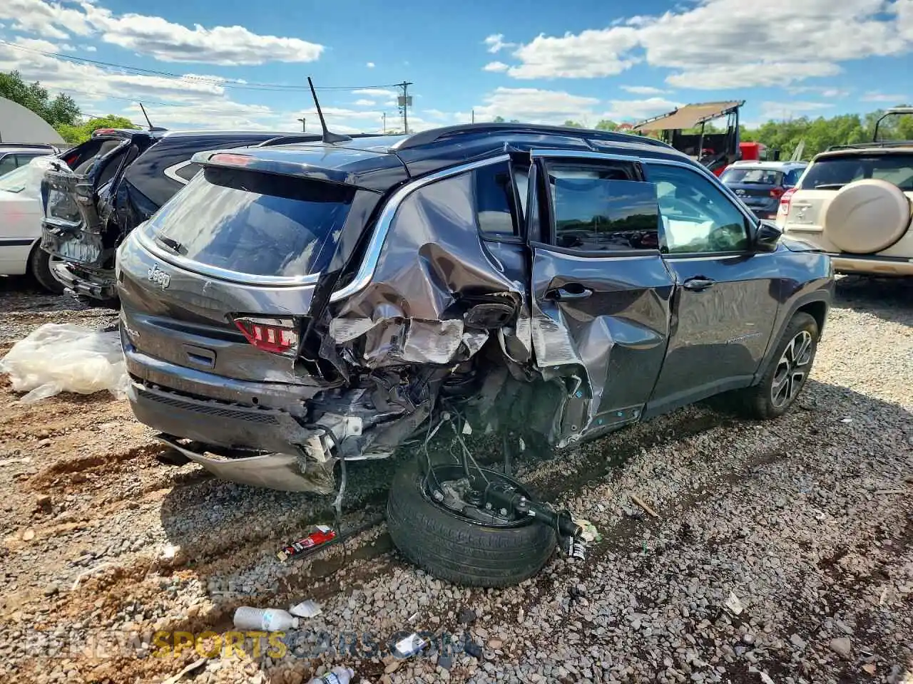 3 fotografías del automóvil dañado 3C4NJDCN9PT565720 JEEP COMPASS 2023