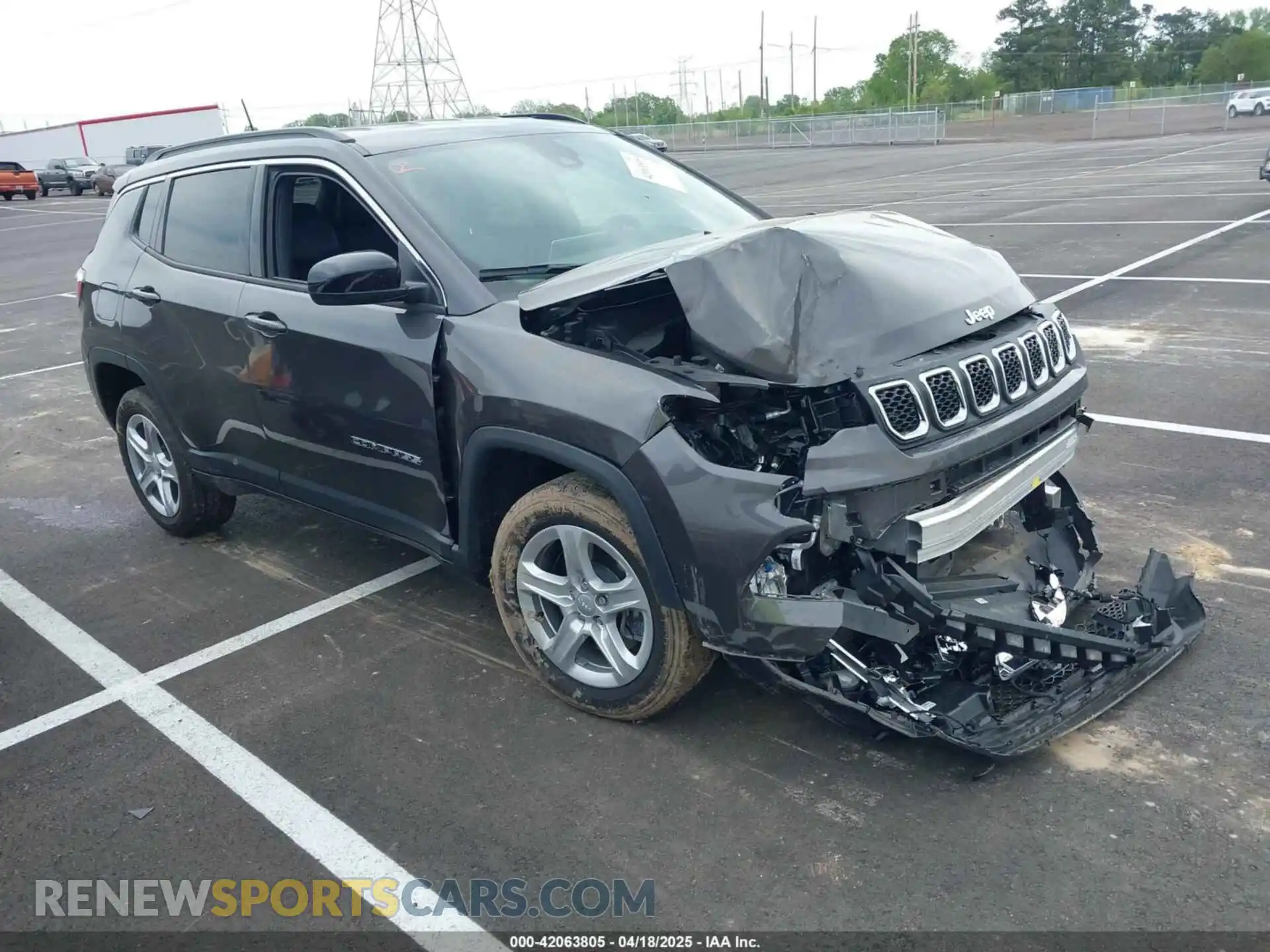 1 Photograph of a damaged car 3C4NJDBN0RT581776 JEEP COMPASS 2024