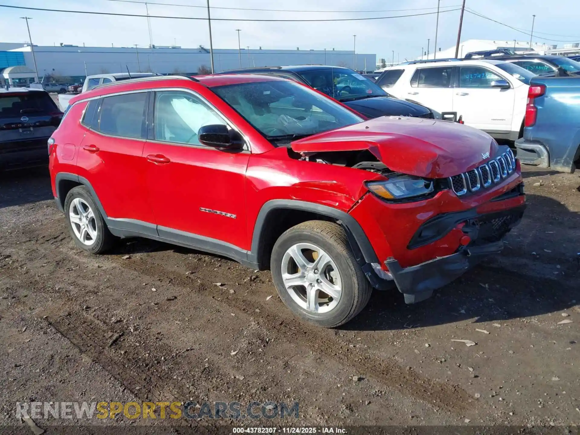 1 Photograph of a damaged car 3C4NJDBN9RT585227 JEEP COMPASS 2024