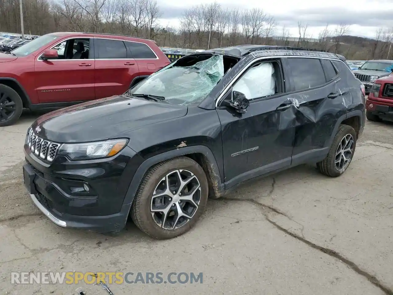 1 Photograph of a damaged car 3C4NJDCN8RT166610 JEEP COMPASS 2024