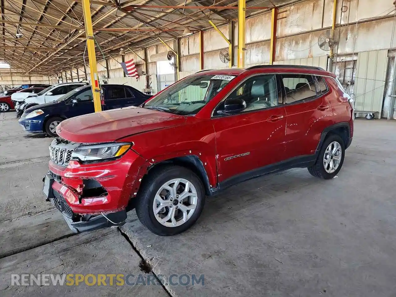 1 Photograph of a damaged car 3C4NJDBN5ST547922 JEEP COMPASS 2025