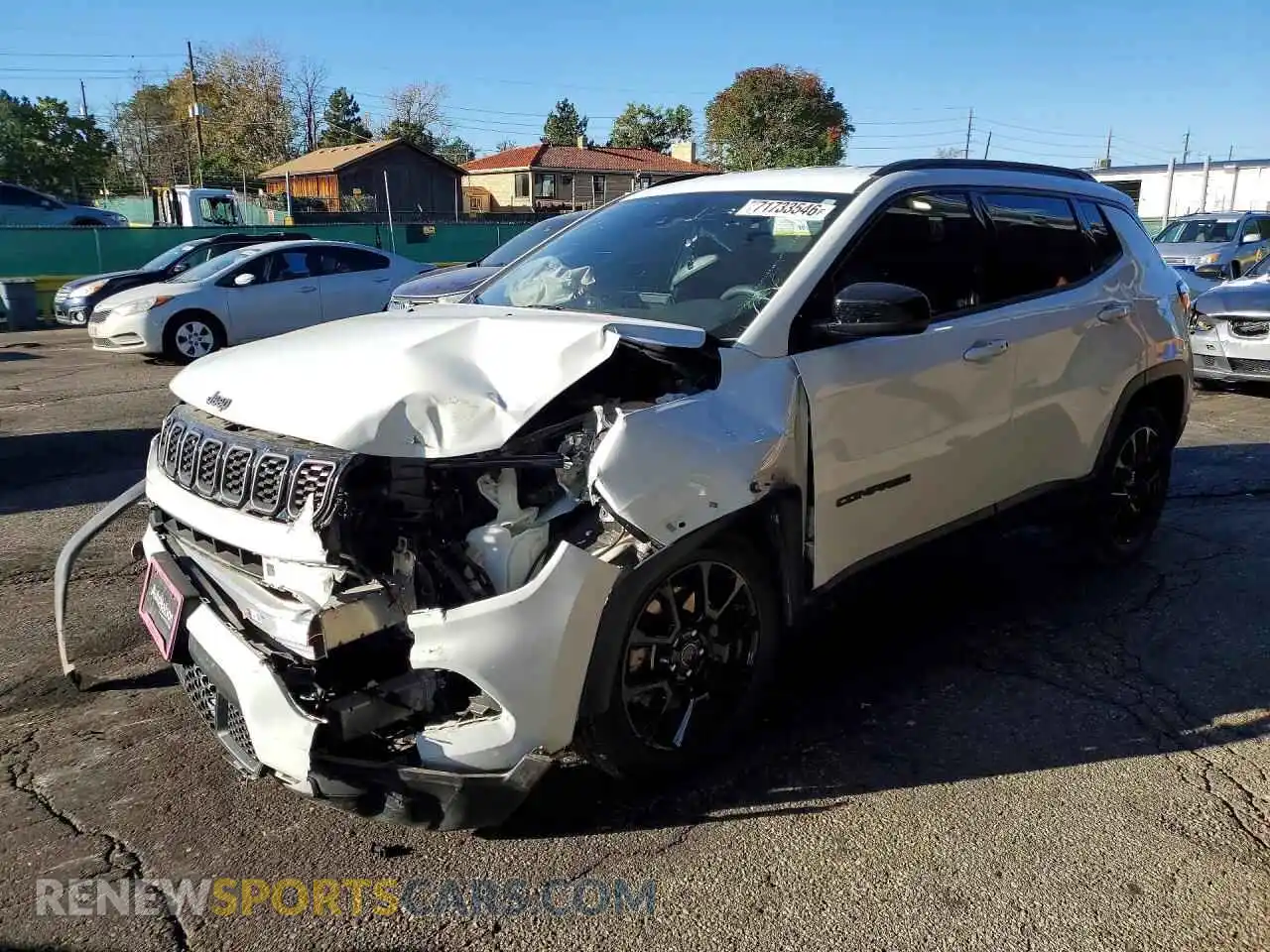 1 Photograph of a damaged car 3C4NJDBN9ST609936 JEEP COMPASS 2025