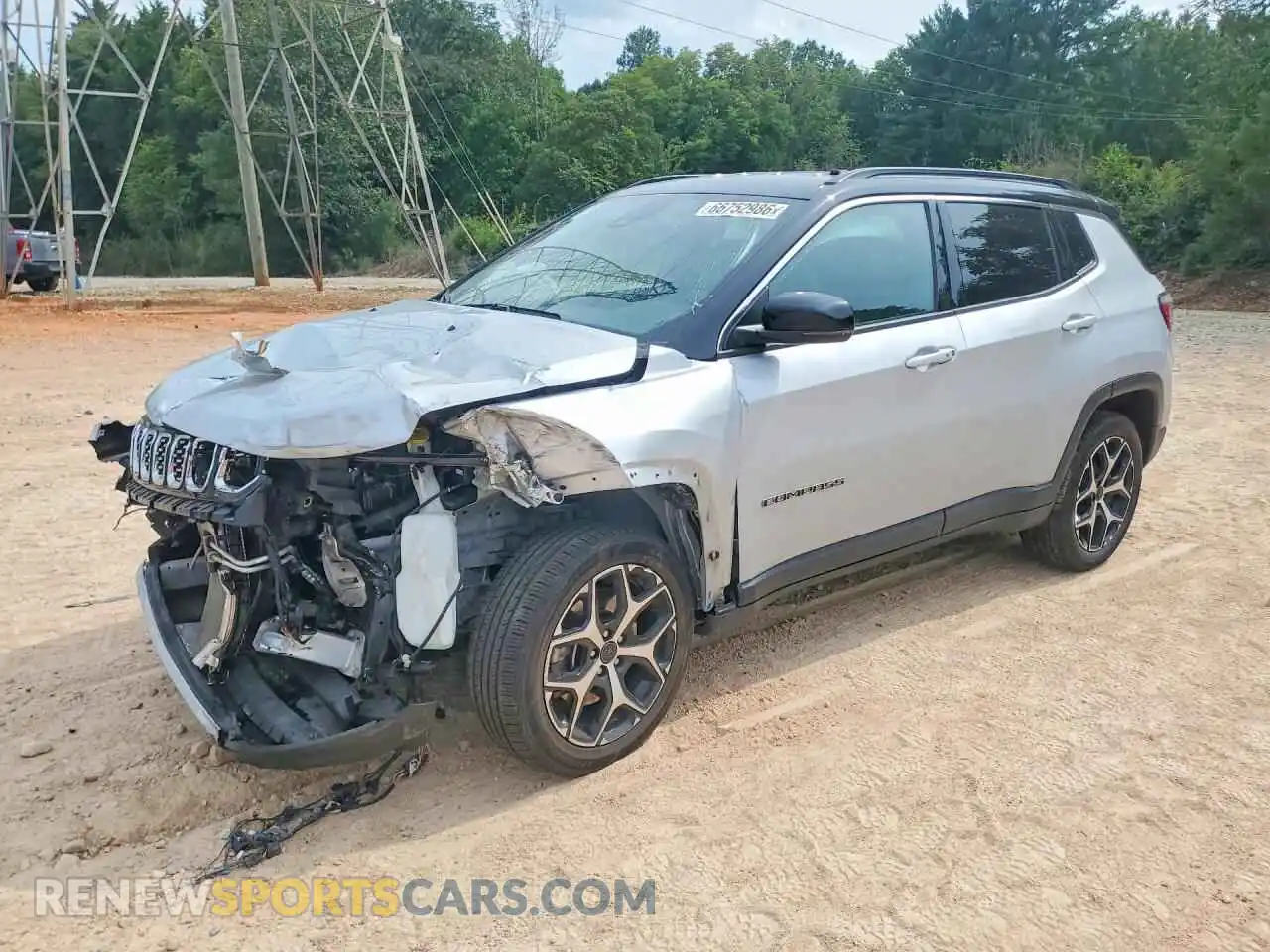 1 Photograph of a damaged car 3C4NJDCN9ST511567 JEEP COMPASS 2025