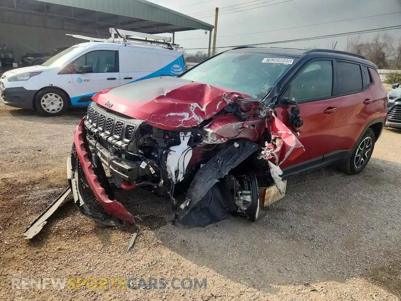 1 Photograph of a damaged car 3C4NJDDN9ST524155 JEEP COMPASS 2025