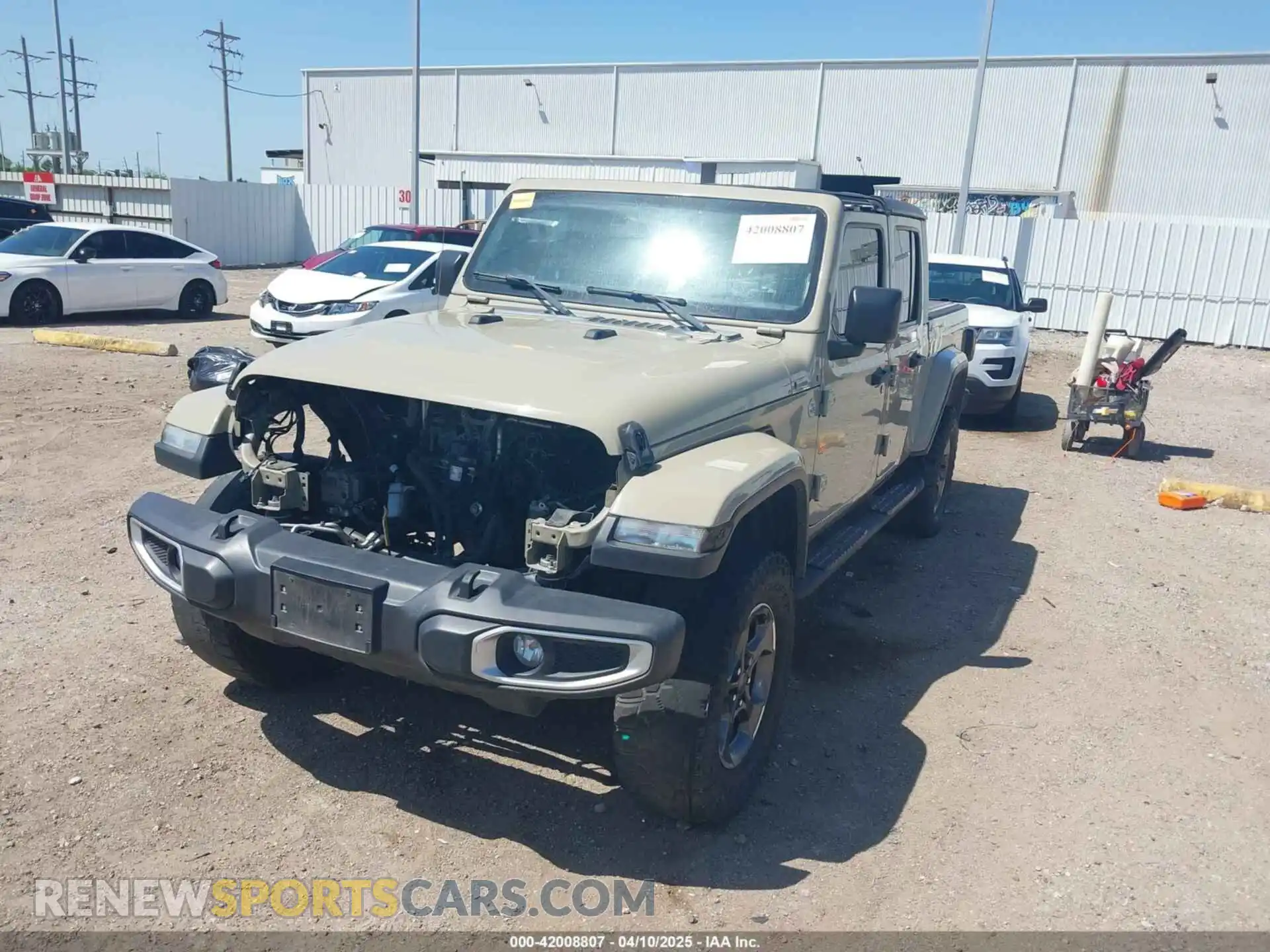 2 Photograph of a damaged car 1C6HJTAG1LL173646 JEEP GLADIATOR 2020