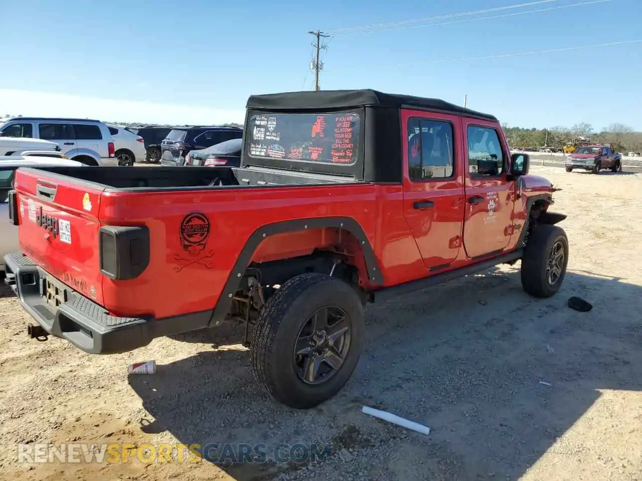 3 Photograph of a damaged car 1C6HJTAG3LL142334 JEEP GLADIATOR 2020