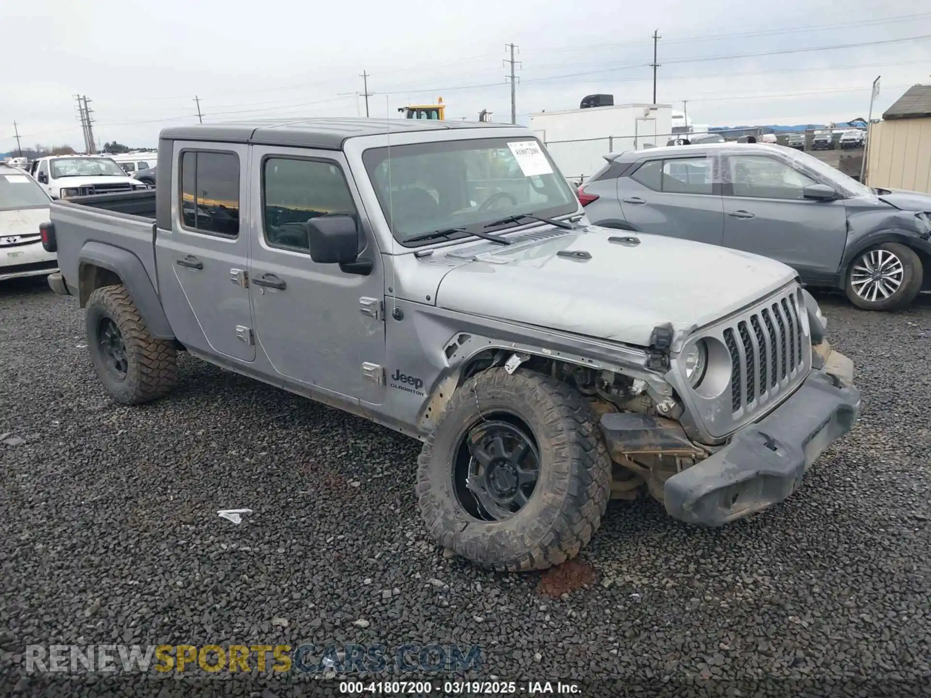 1 Photograph of a damaged car 1C6HJTAG8LL130311 JEEP GLADIATOR 2020
