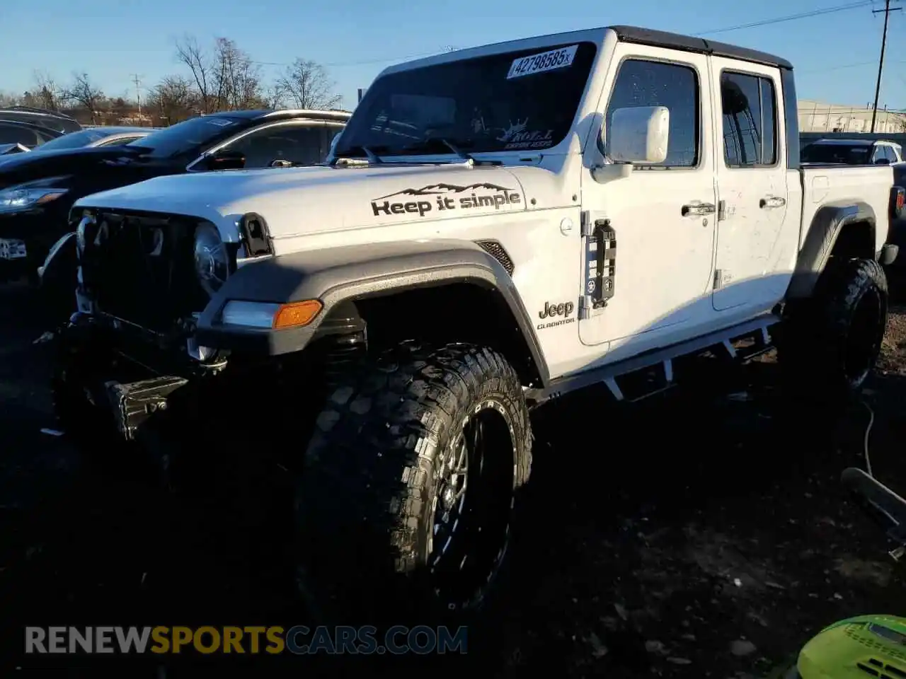 1 Photograph of a damaged car 1C6HJTAG8LL182148 JEEP GLADIATOR 2020
