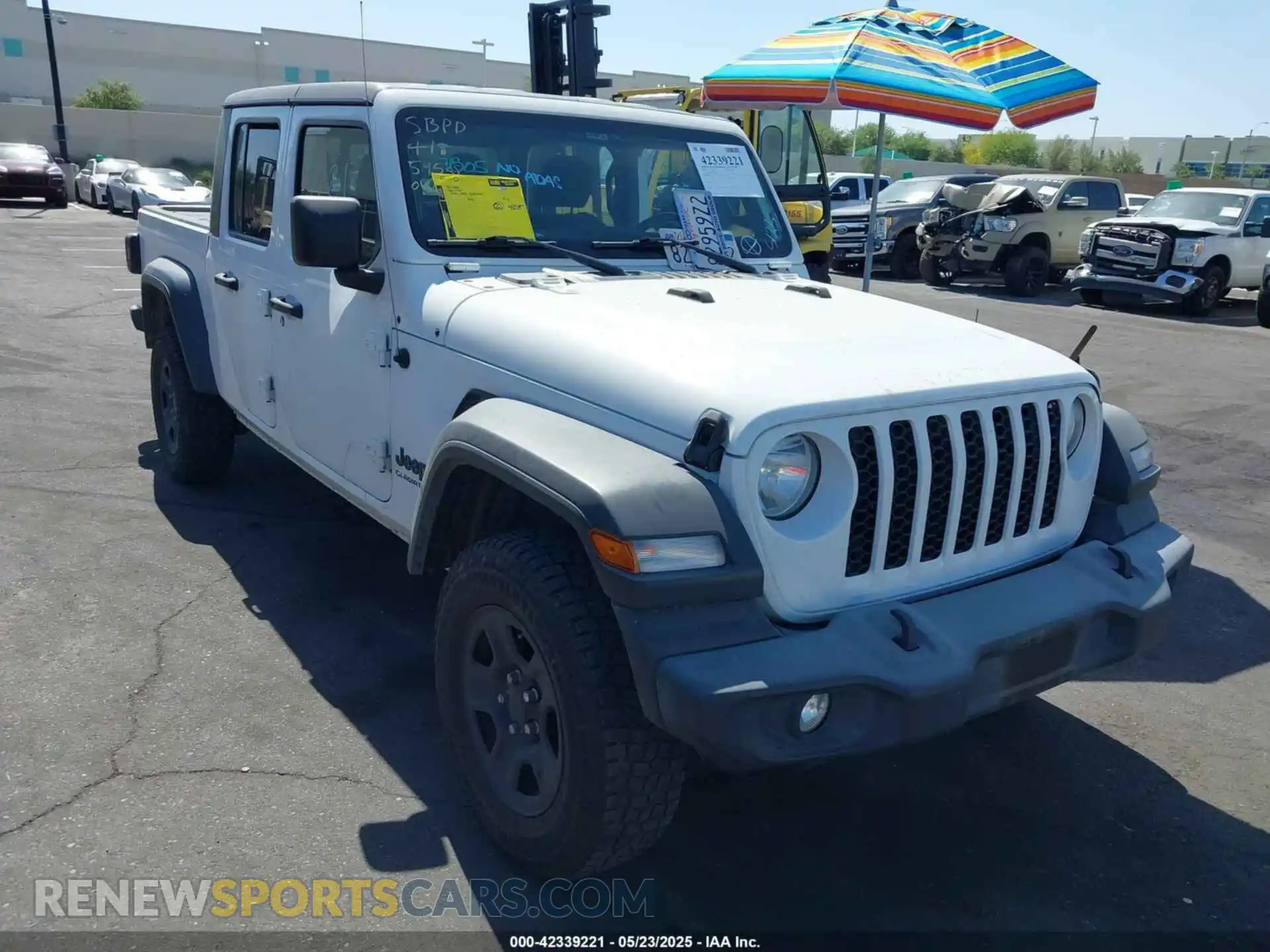 1 Photograph of a damaged car 1C6HJTAGXLL197315 JEEP GLADIATOR 2020