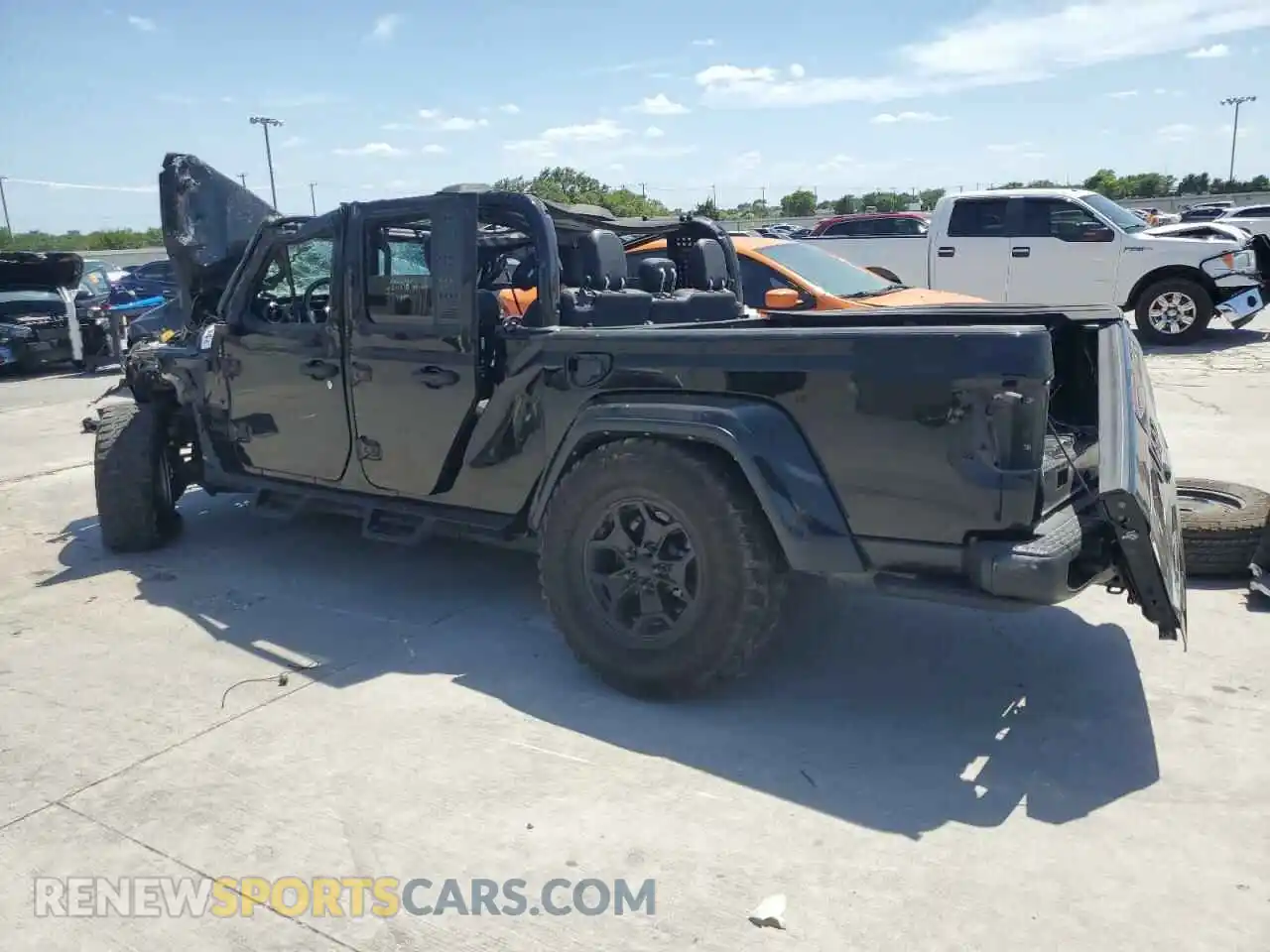 2 fotografías del automóvil dañado 1C6HJTAG0ML587535 JEEP GLADIATOR 2021