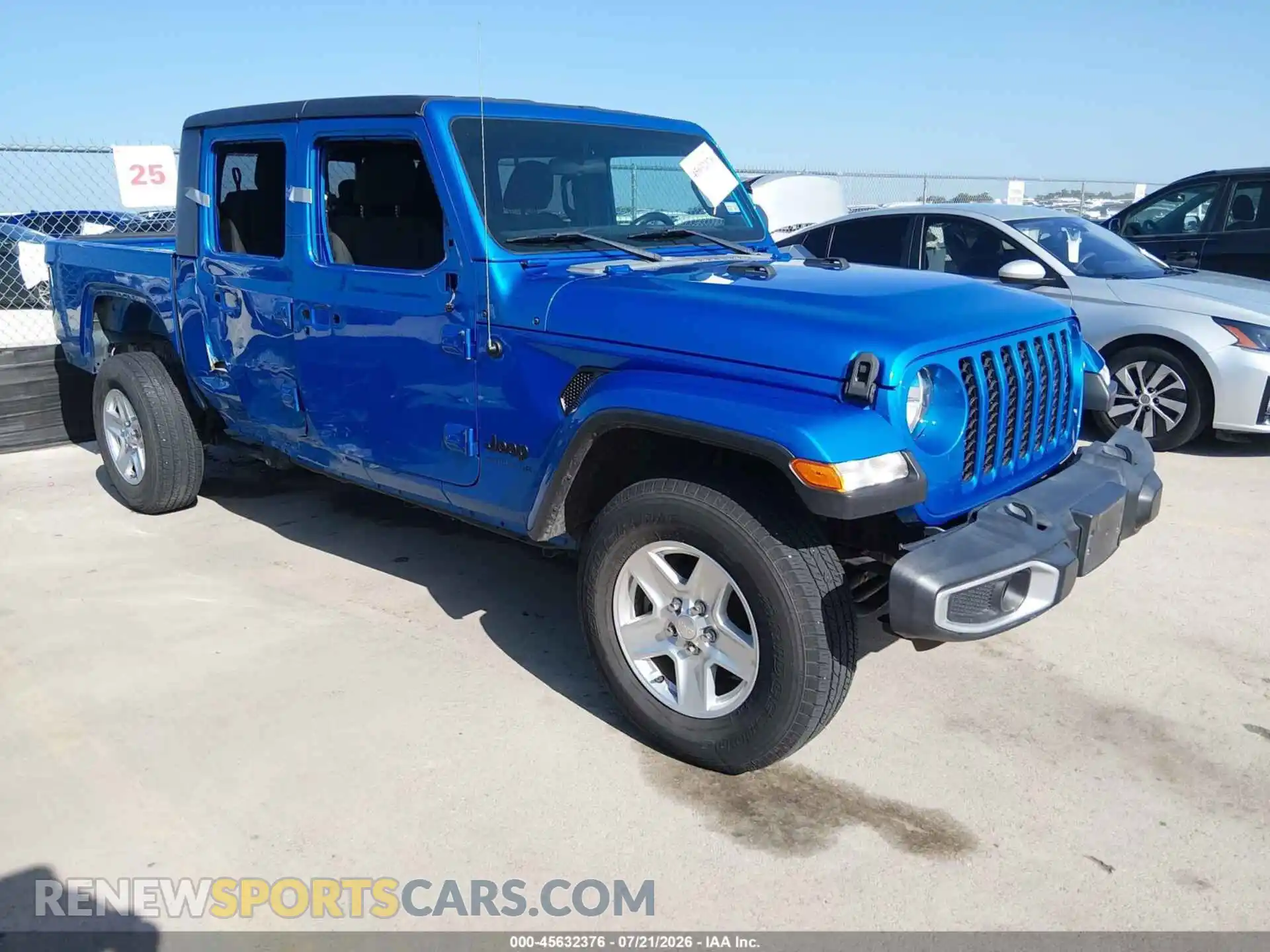 1 Photograph of a damaged car 1C6HJTAG1ML535864 JEEP GLADIATOR 2021