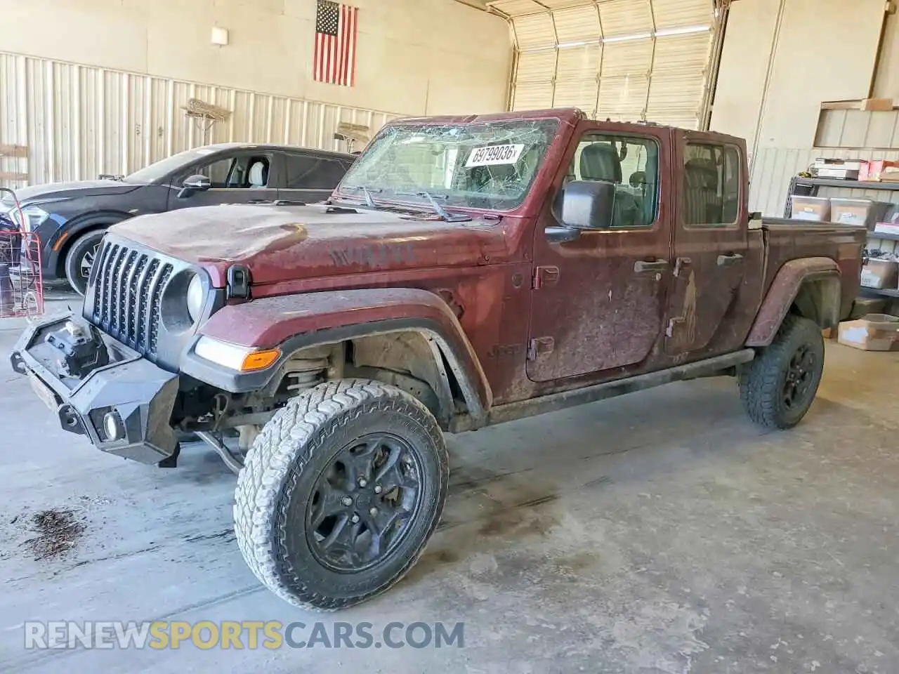 1 fotografías del automóvil dañado 1C6HJTAG1ML577497 JEEP GLADIATOR 2021