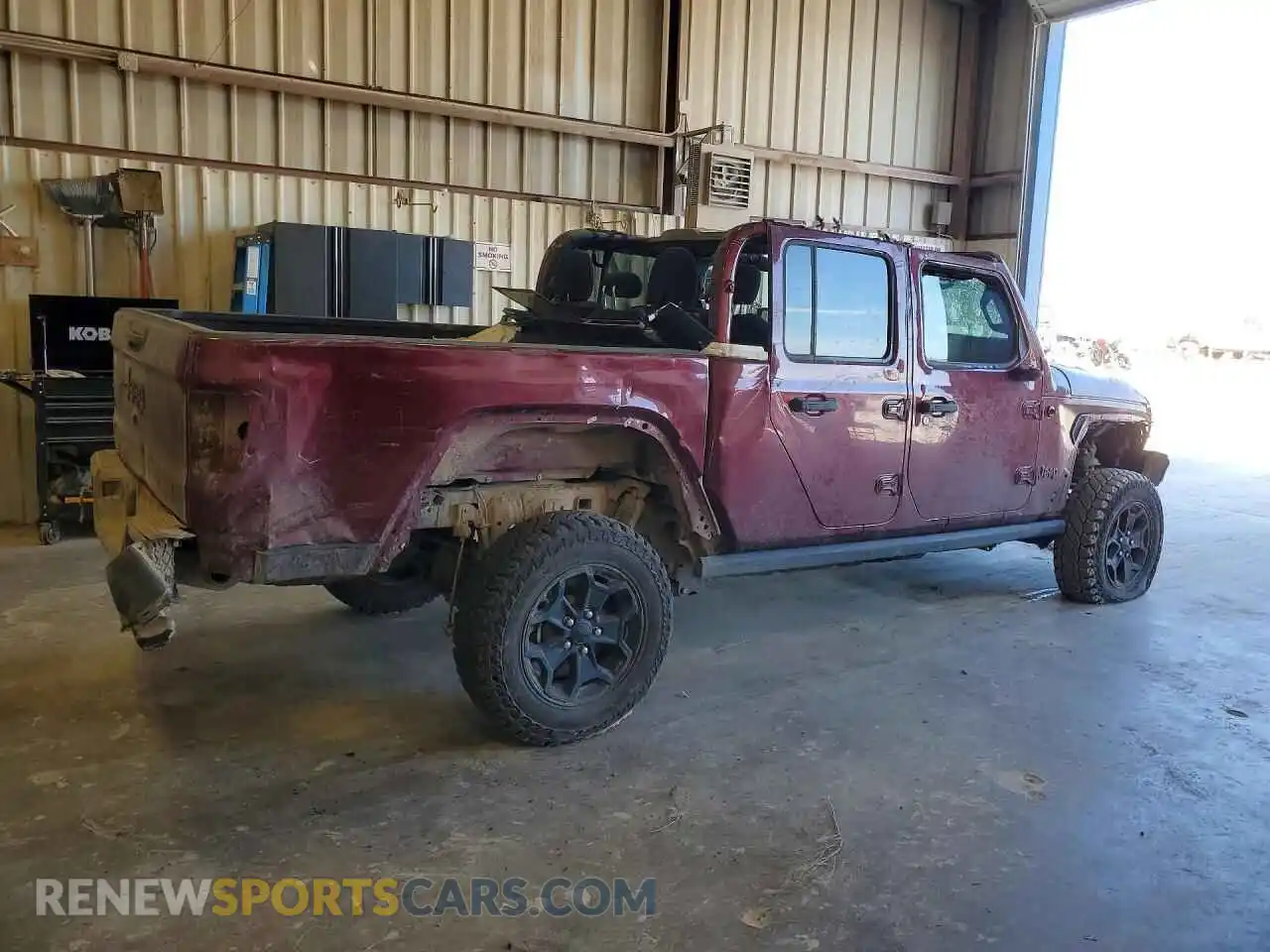 3 fotografías del automóvil dañado 1C6HJTAG1ML577497 JEEP GLADIATOR 2021
