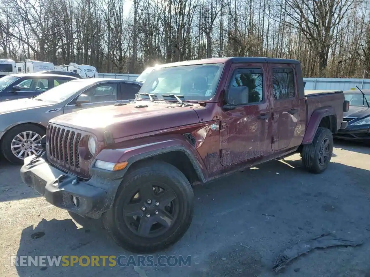 1 Photograph of a damaged car 1C6HJTAG1ML596132 JEEP GLADIATOR 2021