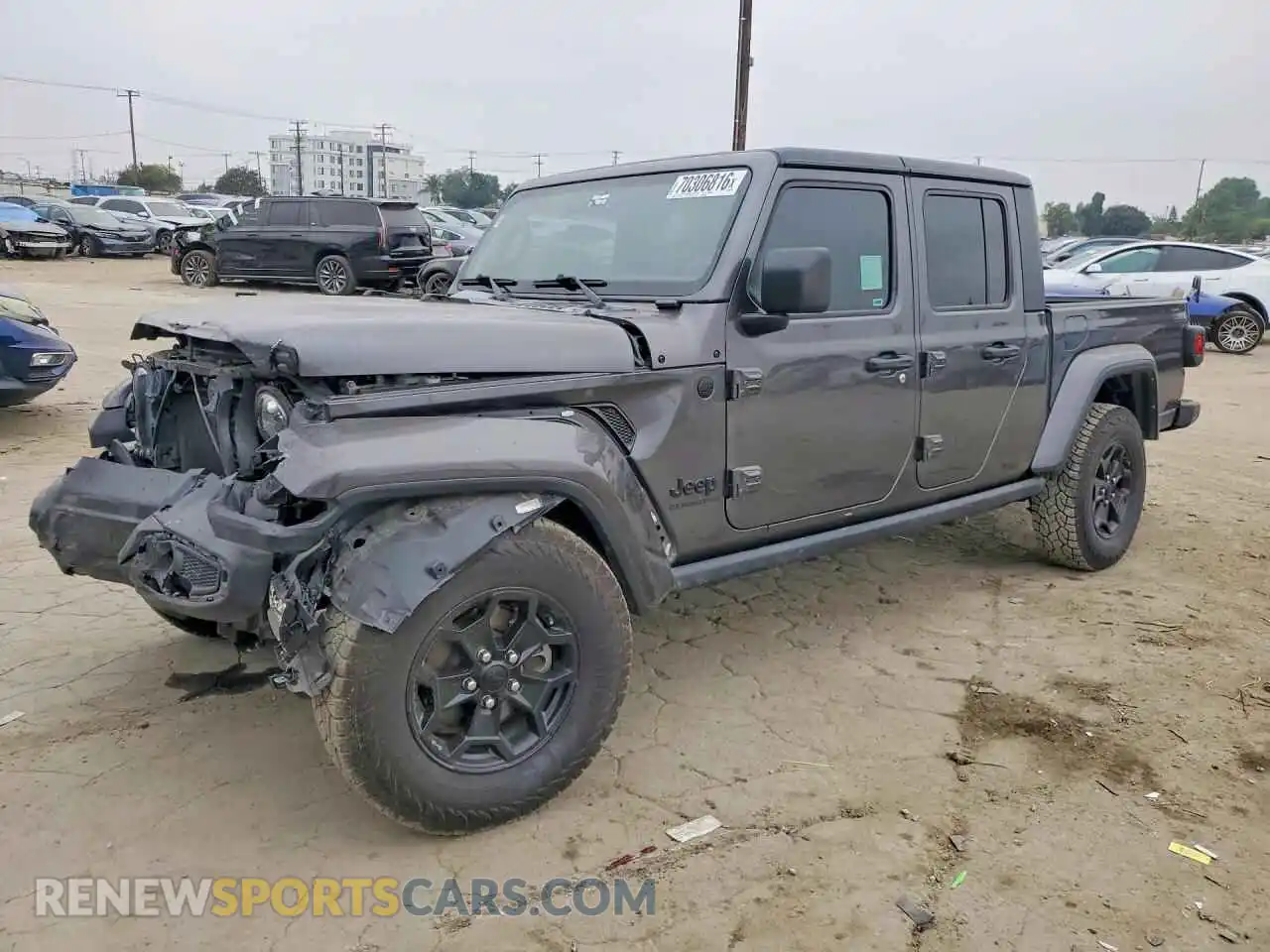 1 Photograph of a damaged car 1C6HJTAG1ML609445 JEEP GLADIATOR 2021