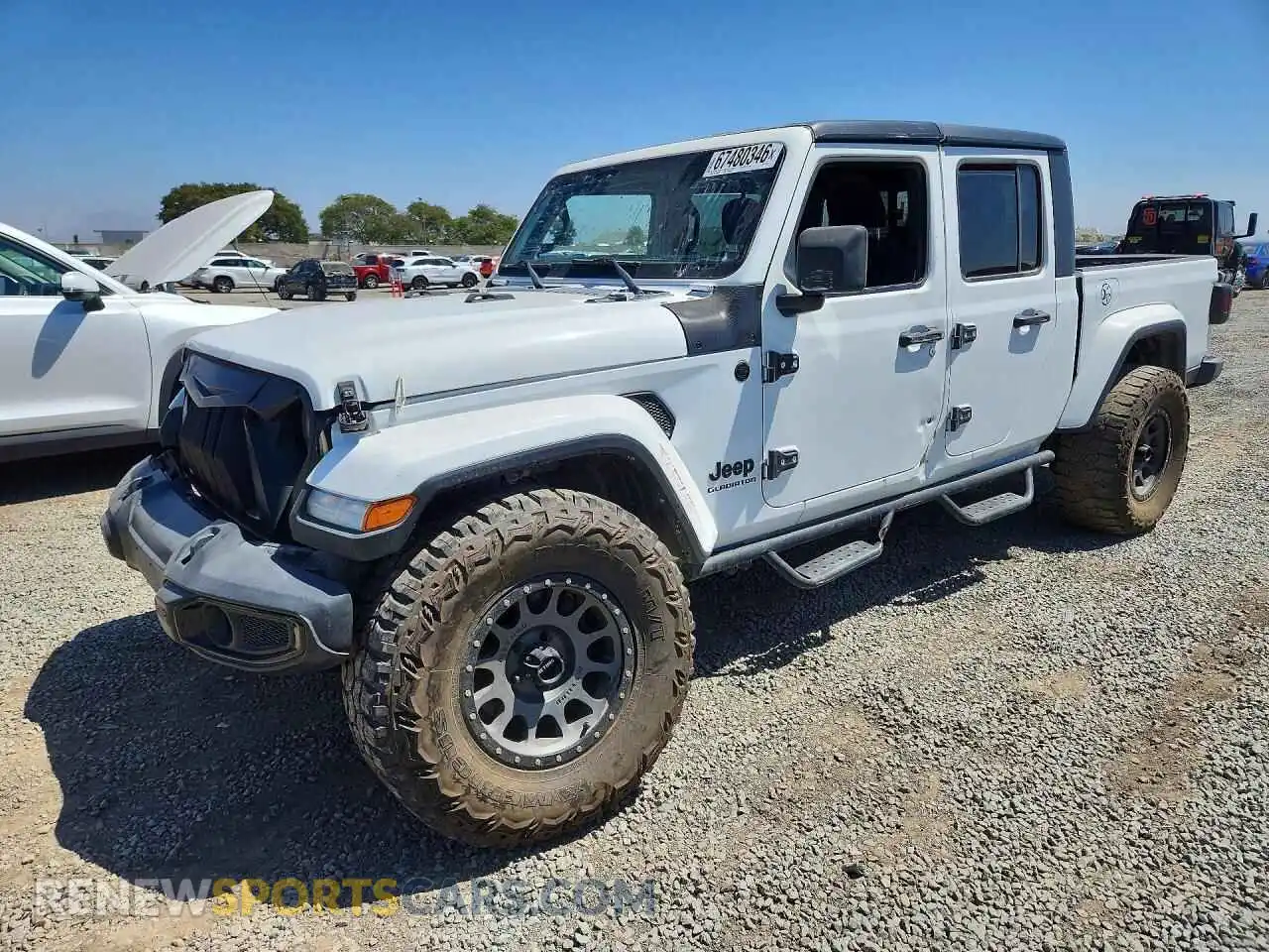 1 Photograph of a damaged car 1C6HJTAG3ML577937 JEEP GLADIATOR 2021