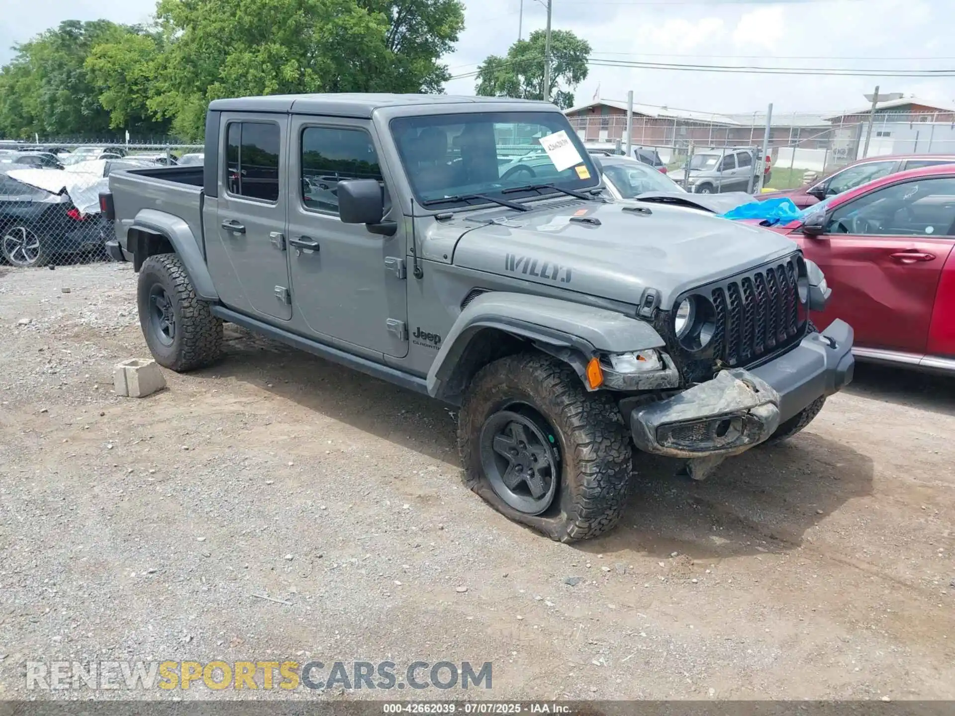1 Photograph of a damaged car 1C6HJTAG4ML518055 JEEP GLADIATOR 2021