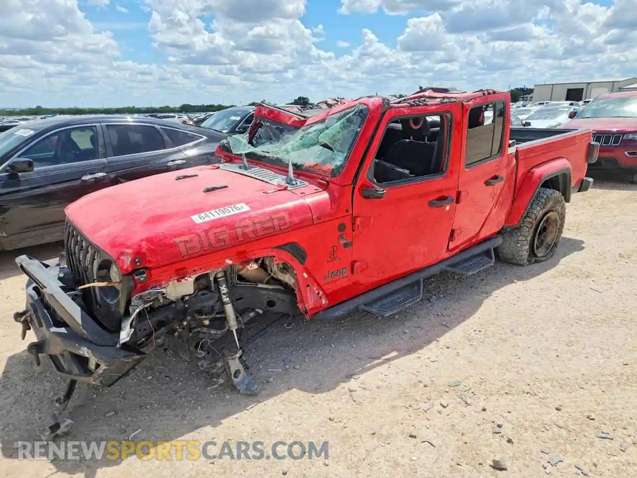 1 Photograph of a damaged car 1C6HJTAG8ML513909 JEEP GLADIATOR 2021