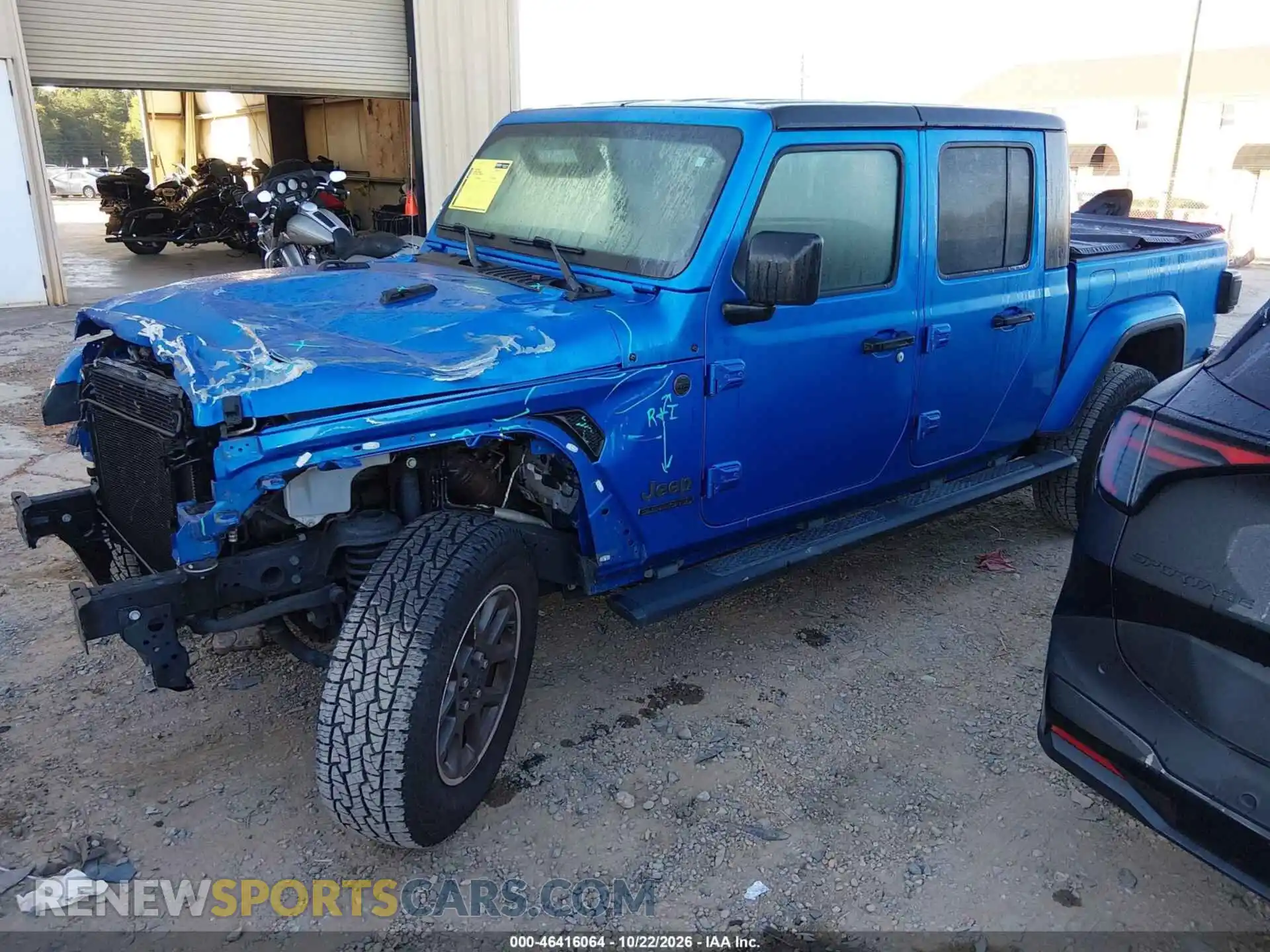 2 fotografías del automóvil dañado 1C6HJTAG8ML525574 JEEP GLADIATOR 2021
