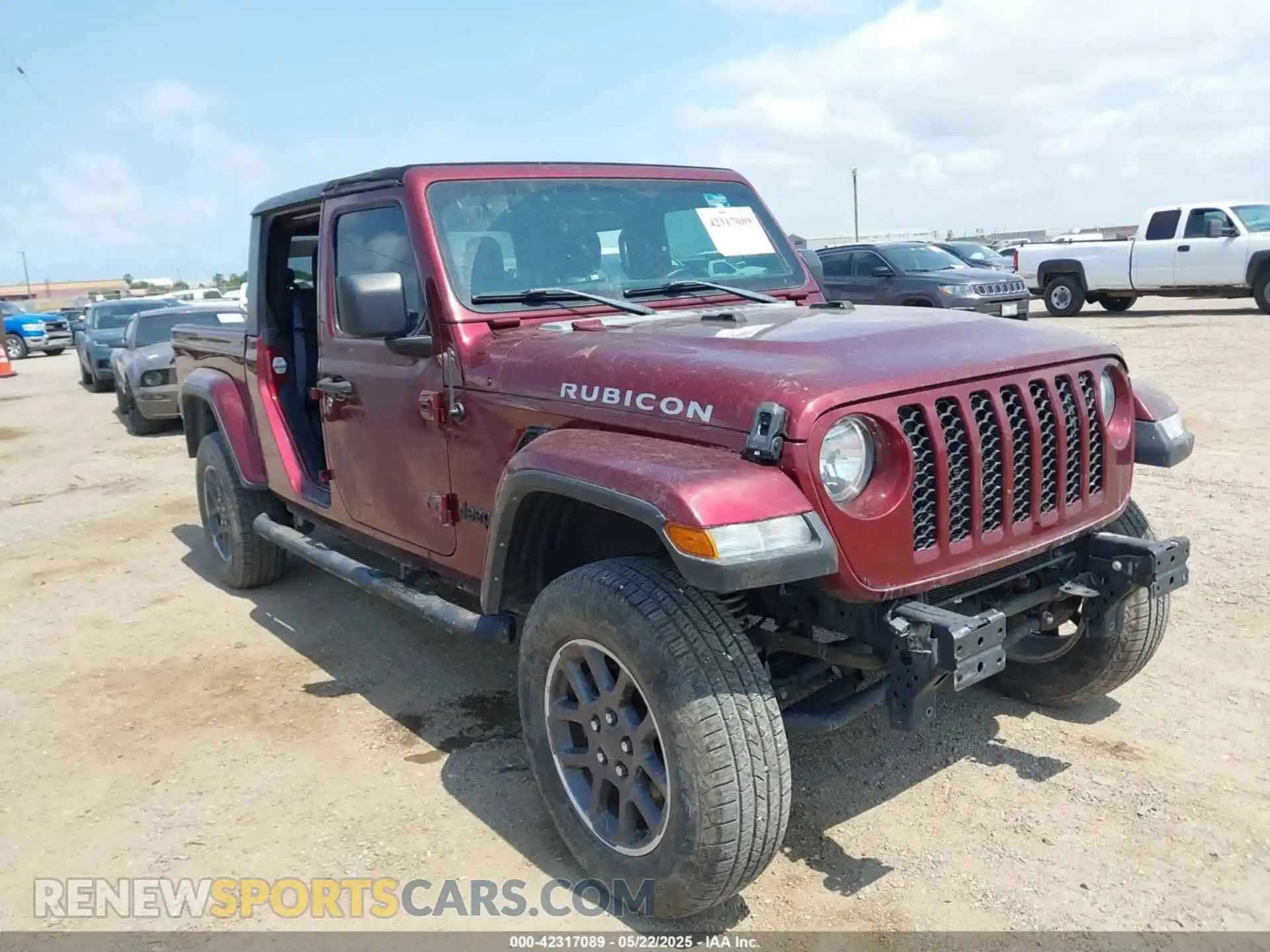 1 Photograph of a damaged car 1C6HJTAG8ML542343 JEEP GLADIATOR 2021