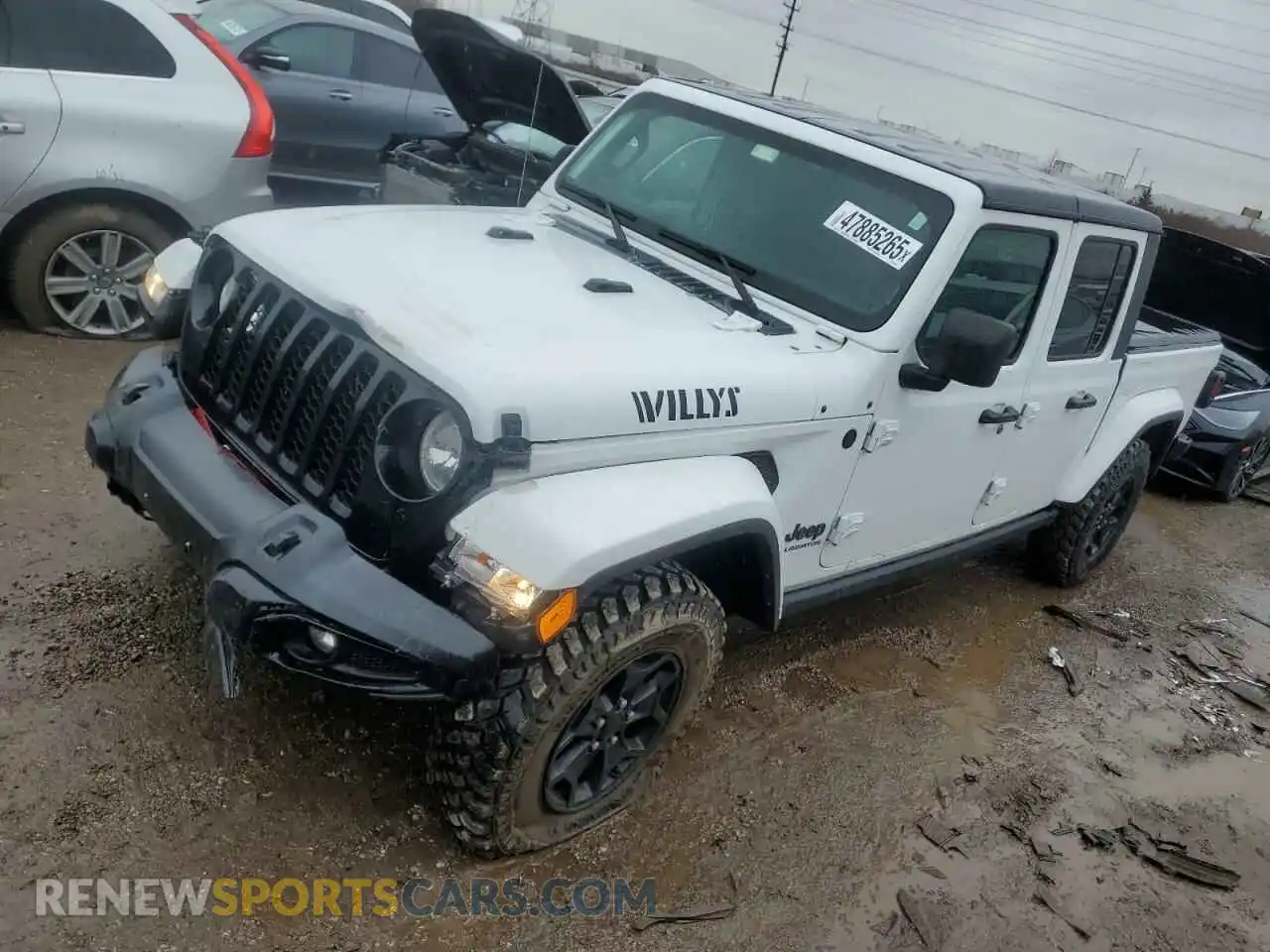 1 Photograph of a damaged car 1C6HJTAG9ML605725 JEEP GLADIATOR 2021