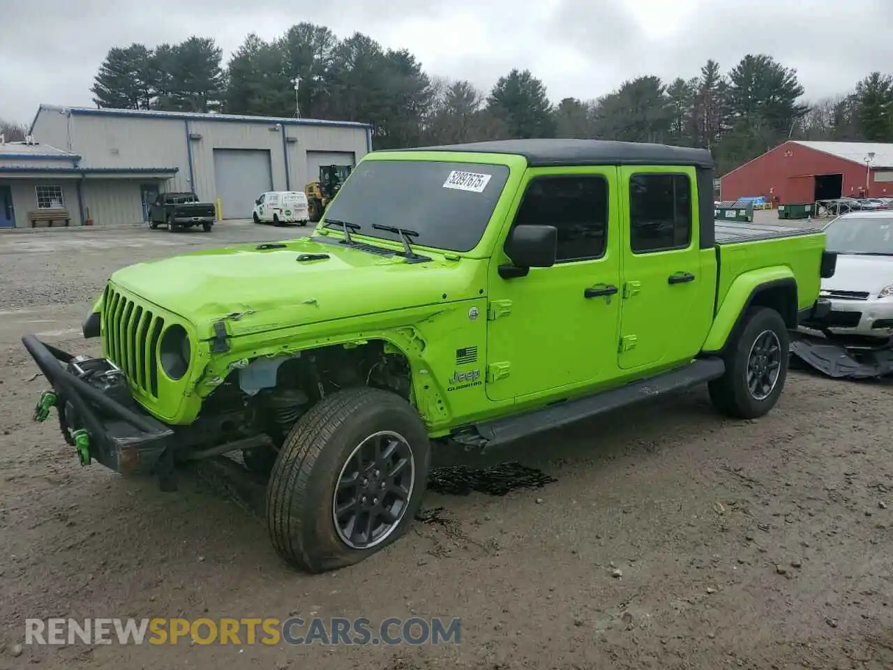 1 Photograph of a damaged car 1C6HJTFG0ML610918 JEEP GLADIATOR 2021