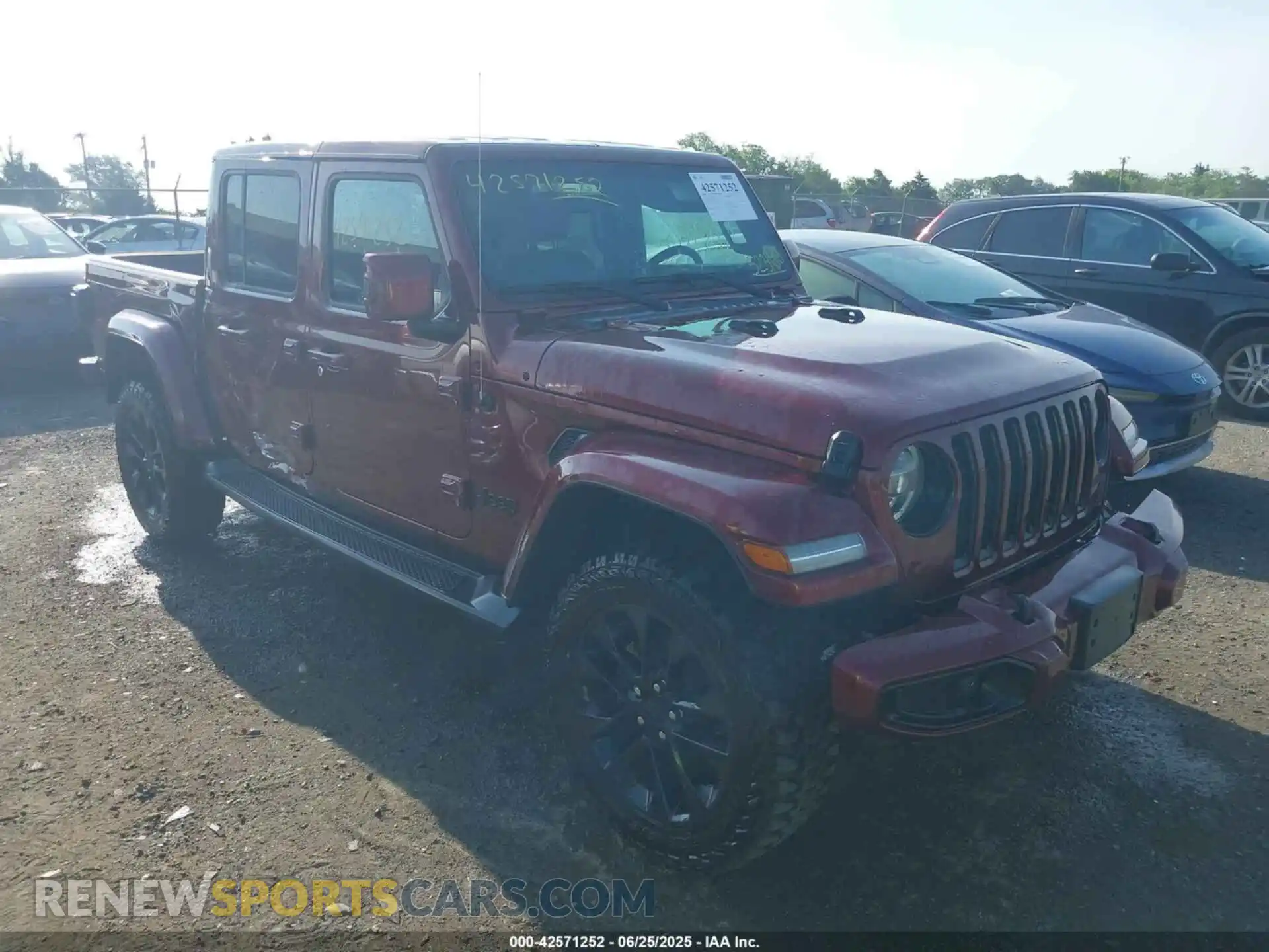 1 Photograph of a damaged car 1C6HJTFG3ML523160 JEEP GLADIATOR 2021