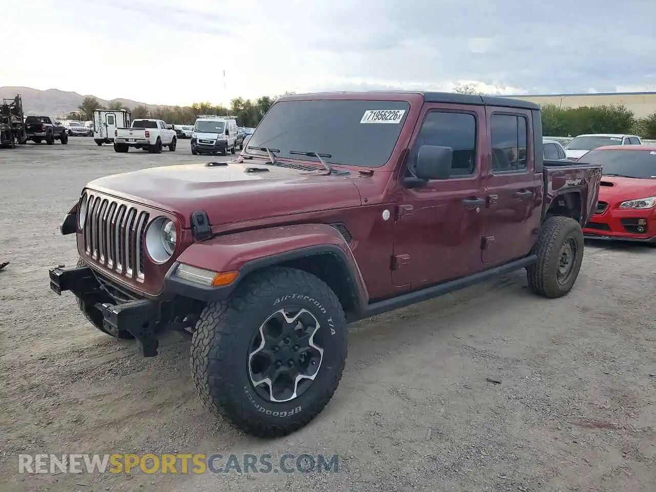 1 Photograph of a damaged car 1C6HJTFG5ML528392 JEEP GLADIATOR 2021