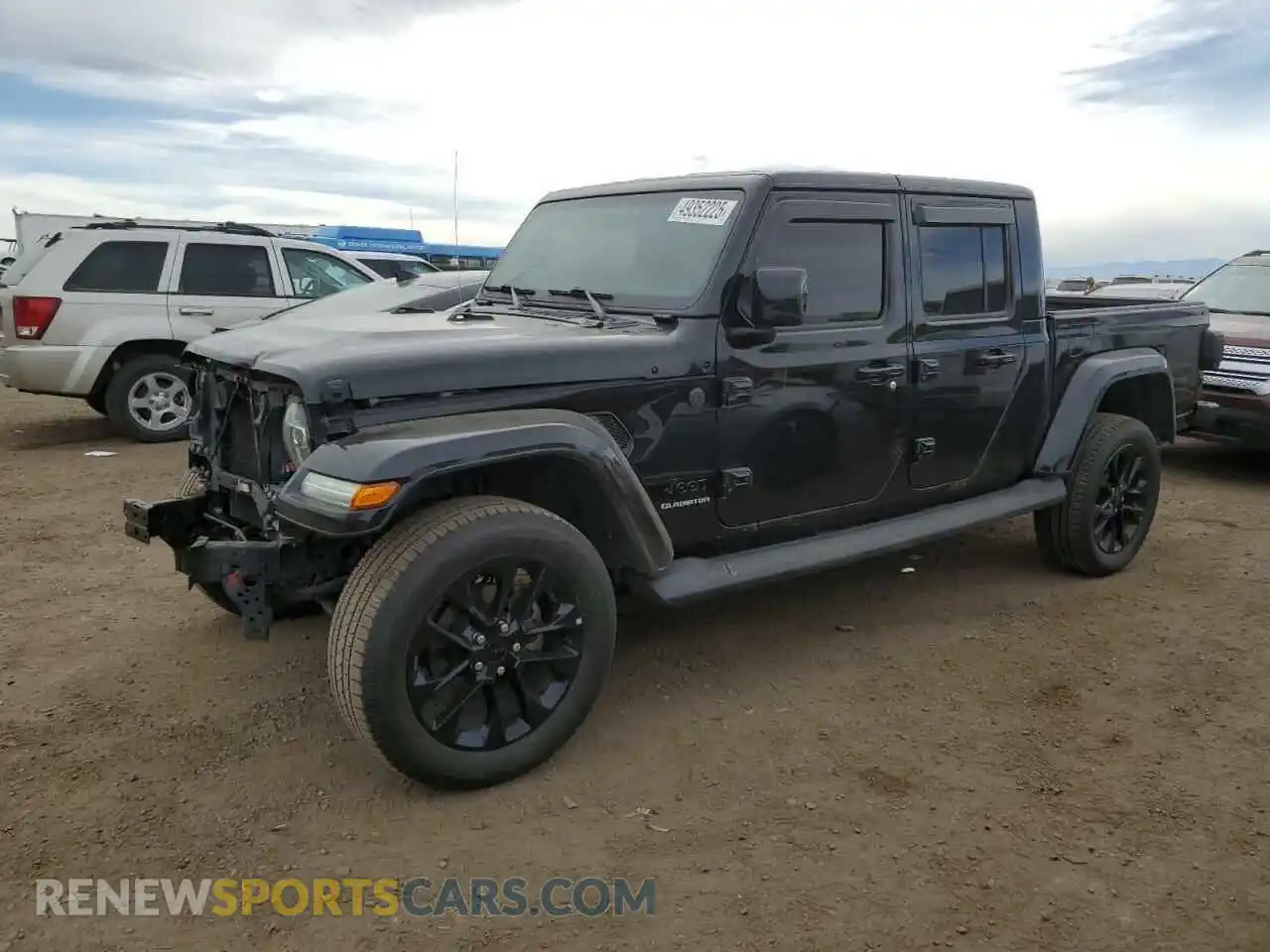 1 Photograph of a damaged car 1C6HJTFGXML553725 JEEP GLADIATOR 2021
