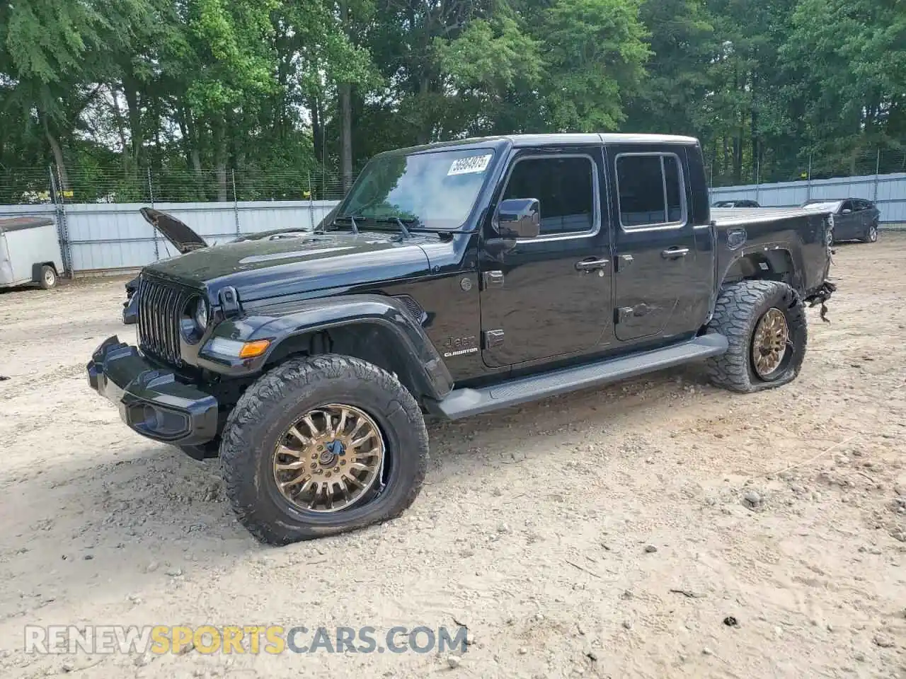 1 Photograph of a damaged car 1C6HJTFGXML570864 JEEP GLADIATOR 2021
