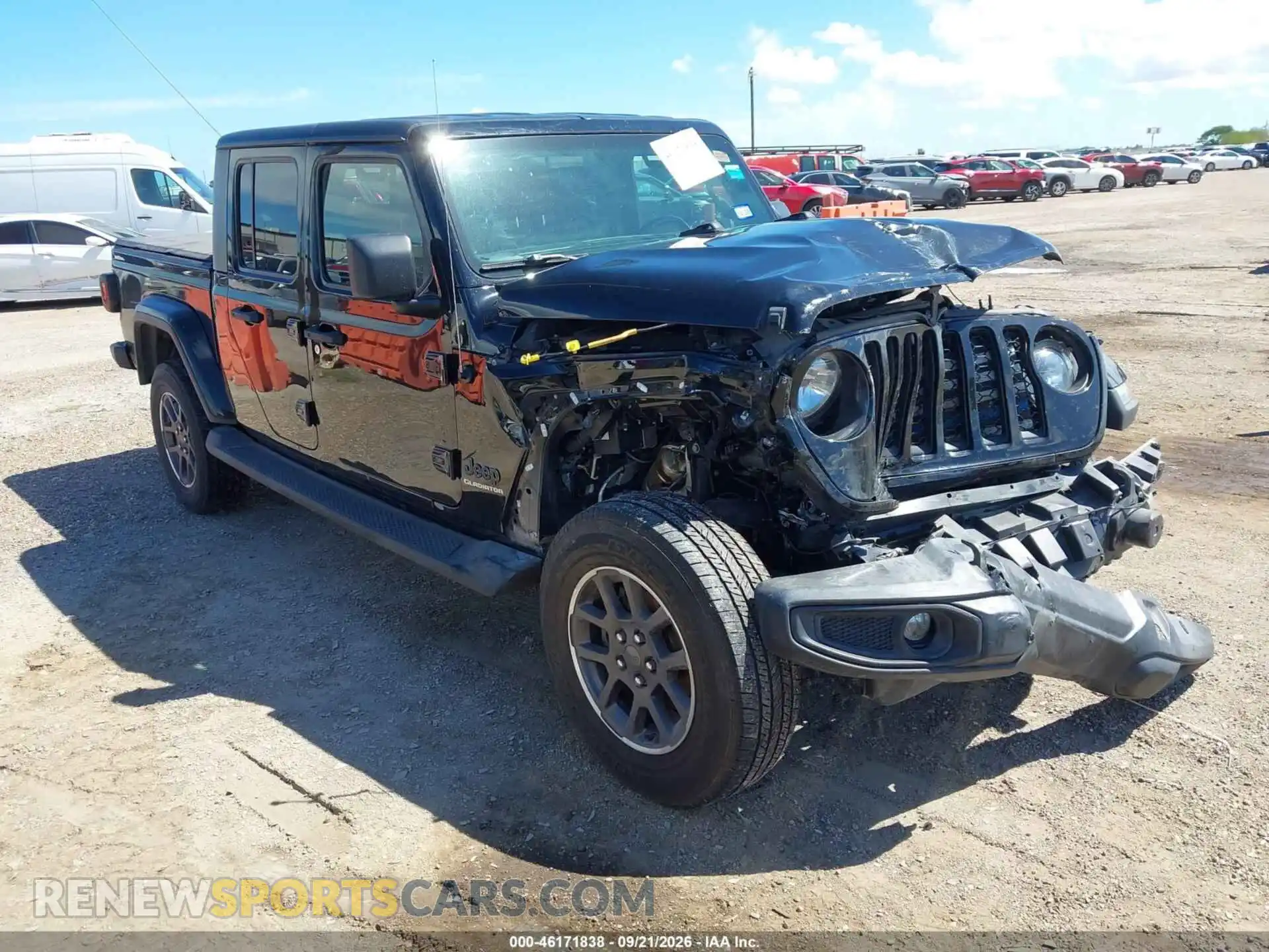 1 Photograph of a damaged car 1C6HJTFGXML587454 JEEP GLADIATOR 2021