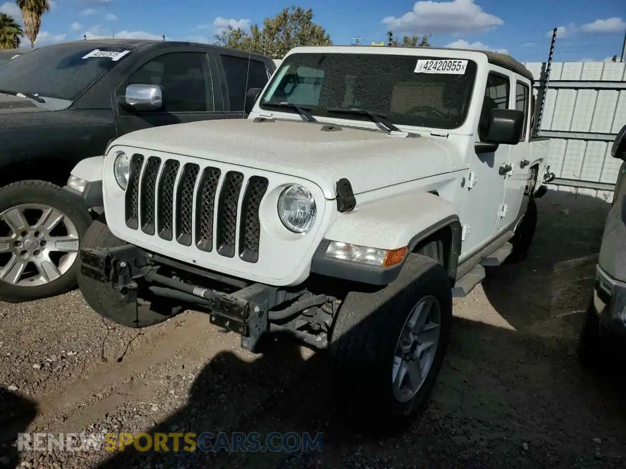 1 Photograph of a damaged car 1C6JJTAG0ML546579 JEEP GLADIATOR 2021