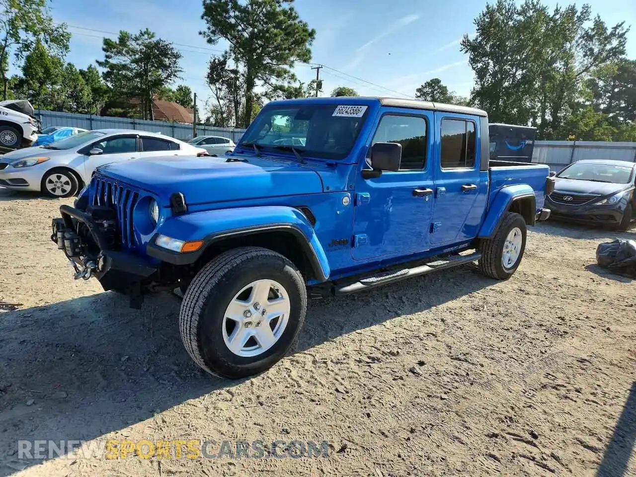 1 Photograph of a damaged car 1C6JJTAG7ML522425 JEEP GLADIATOR 2021