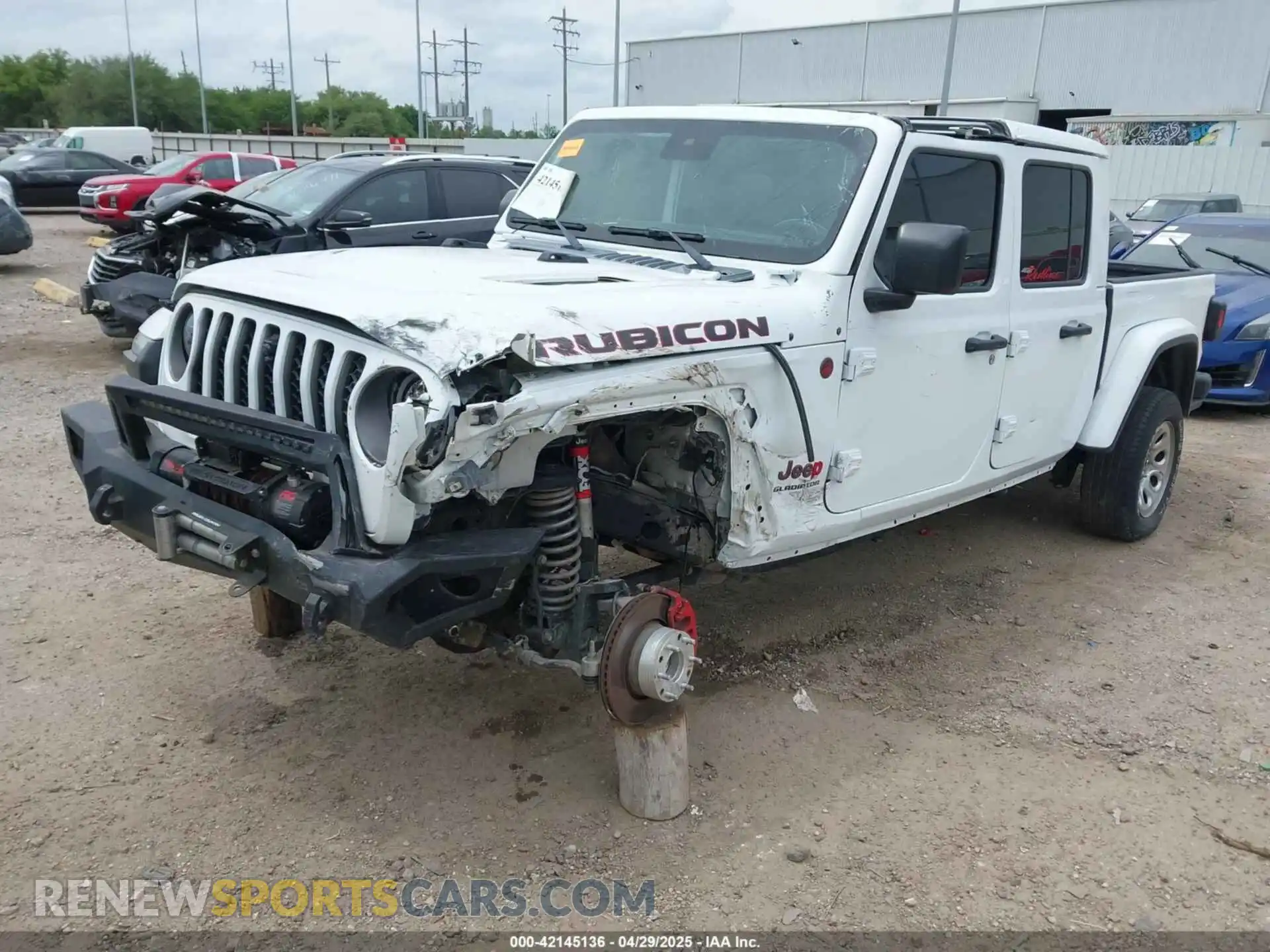 2 Photograph of a damaged car 1C6JJTBG2ML541379 JEEP GLADIATOR 2021