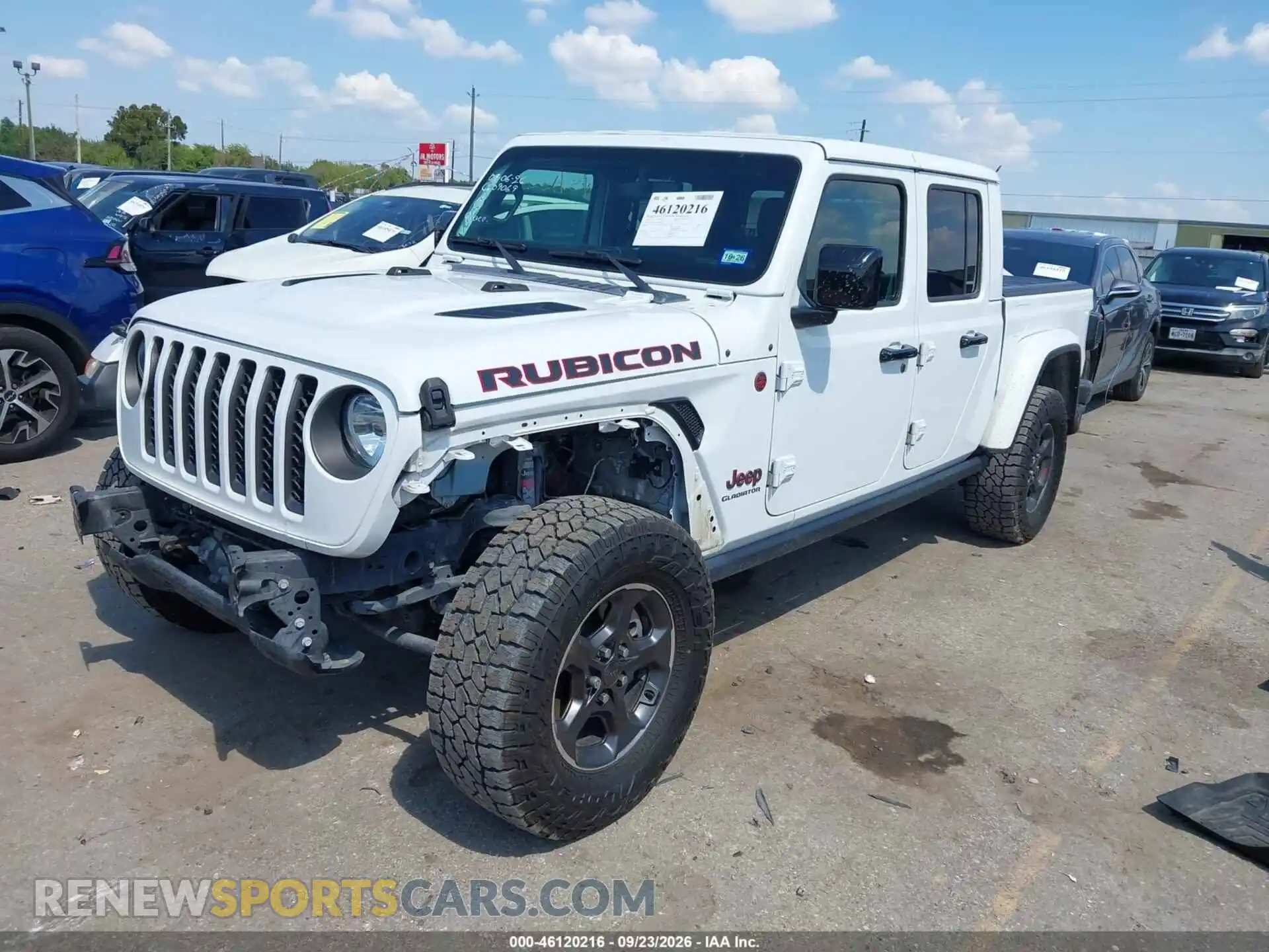2 Photograph of a damaged car 1C6JJTBG4ML559379 JEEP GLADIATOR 2021
