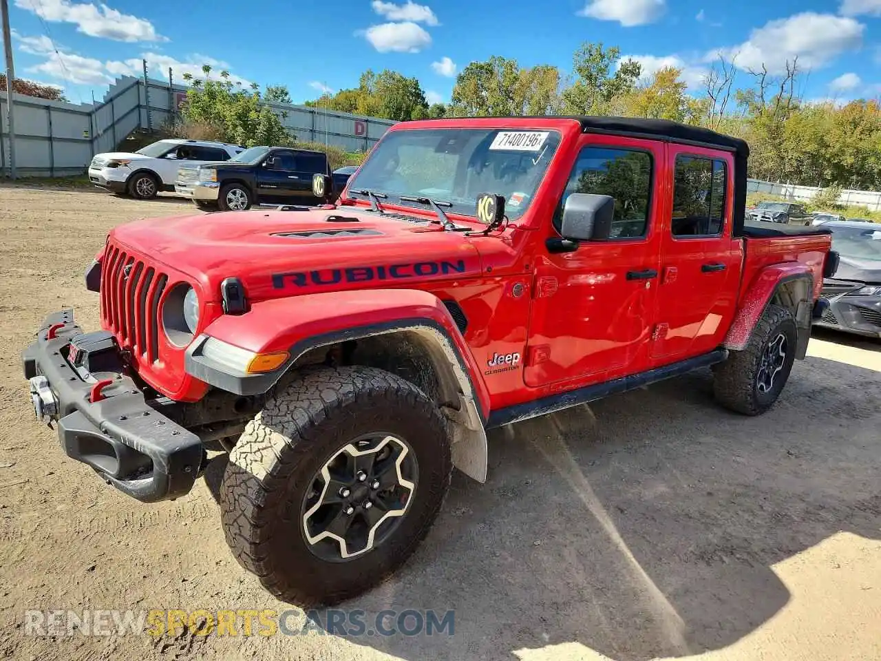 1 Photograph of a damaged car 1C6JJTBM0ML598265 JEEP GLADIATOR 2021