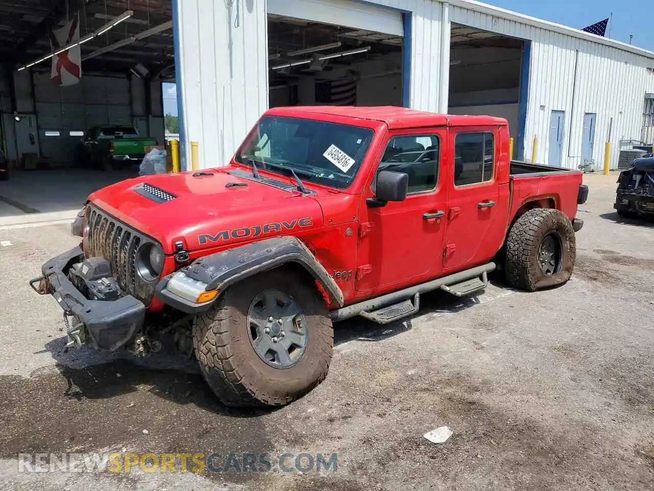 1 Photograph of a damaged car 1C6JJTEG1ML552935 JEEP GLADIATOR 2021