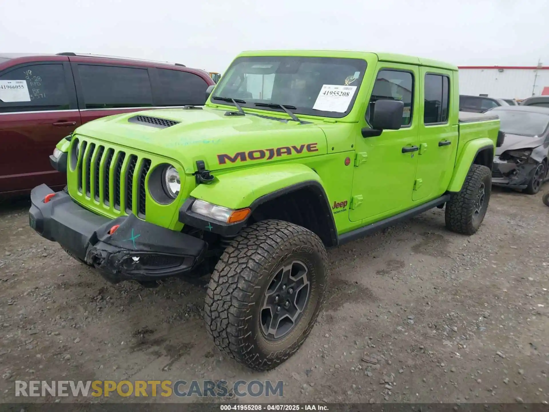 2 Photograph of a damaged car 1C6JJTEG1ML618948 JEEP GLADIATOR 2021